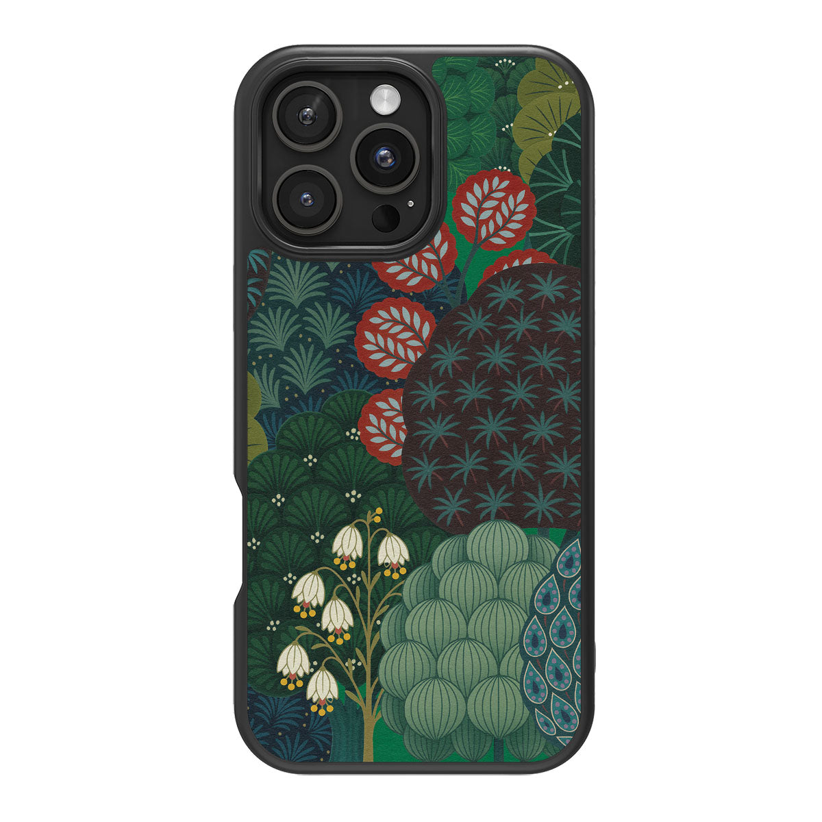 Flourishing Forests design back view – iPhone 16 Pro Max case