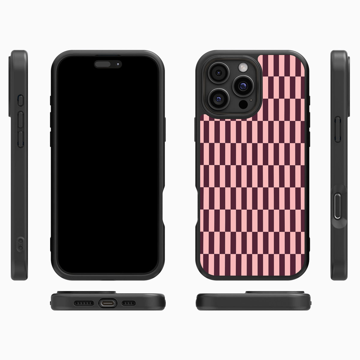 Garnet Stack iPhone 16 Pro Max case cover – multi-angle view