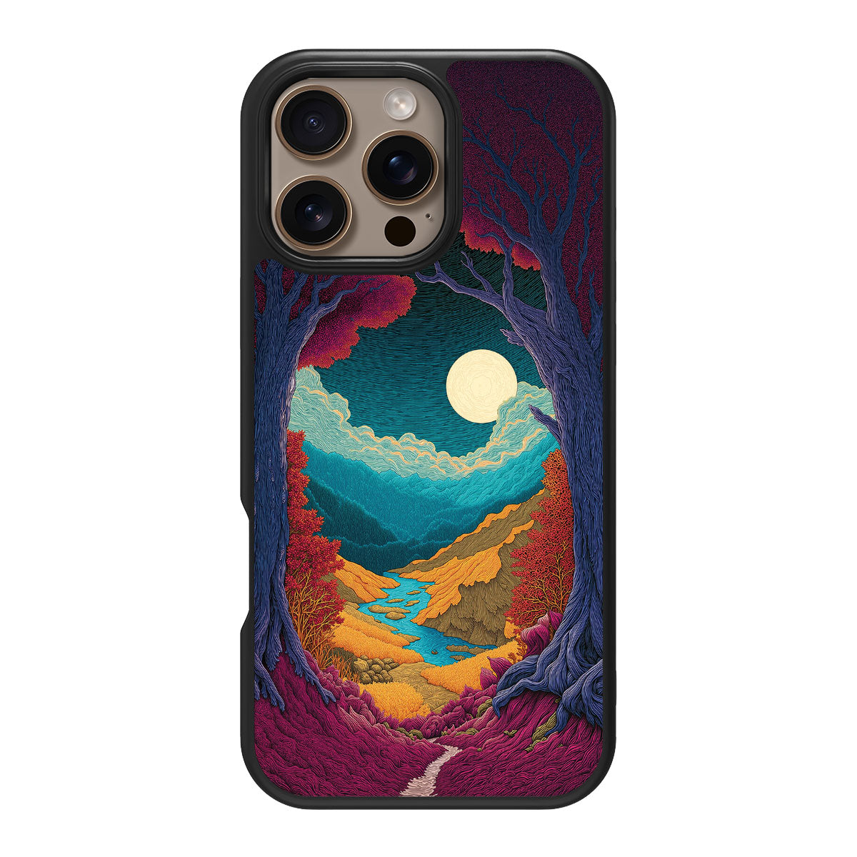 Celestial Designer iPhone 16 Pro Max Case – Harvest Moon | MagSafe
