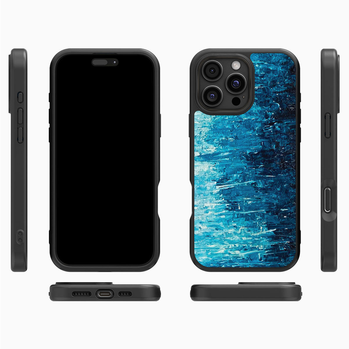 Indigo Impasto - iPhone 16 Pro Max Case #case type_core (magsafe), #case type_core (non magsafe)