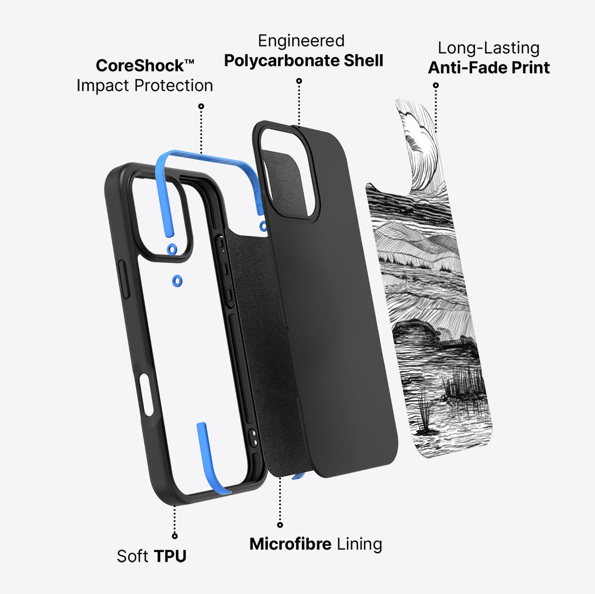 Linear Landscape - iPhone 16 Pro Max Case #case type_core (non magsafe)