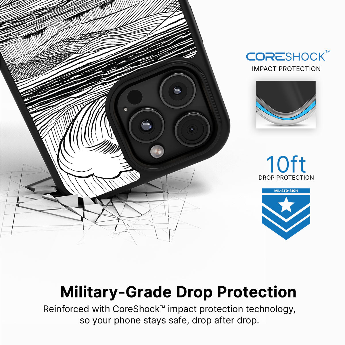 Linear Landscape - iPhone 16 Pro Max Case #case type_core (magsafe), #case type_core (non magsafe)