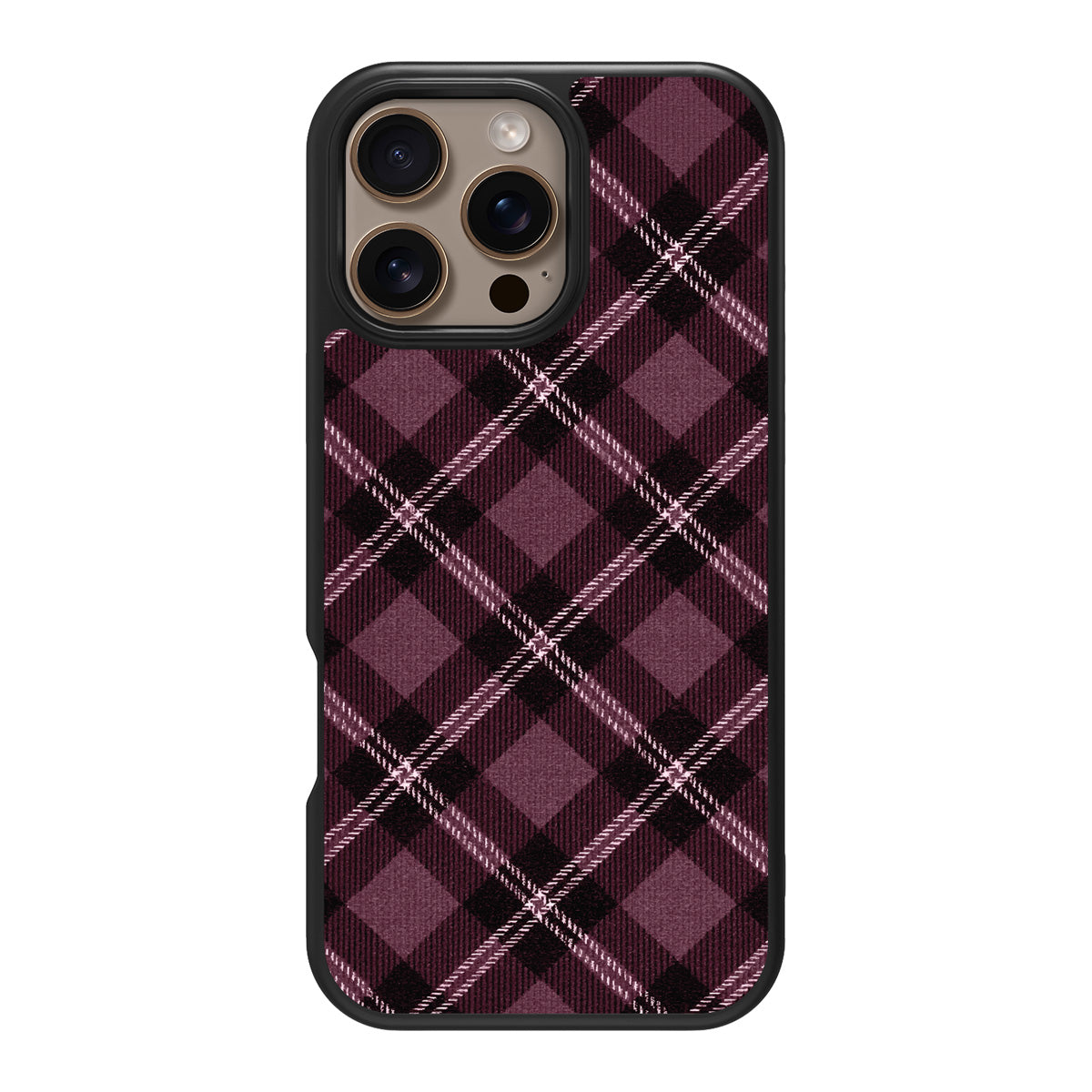 Merlot Weave design back view – iPhone 16 Pro Max case