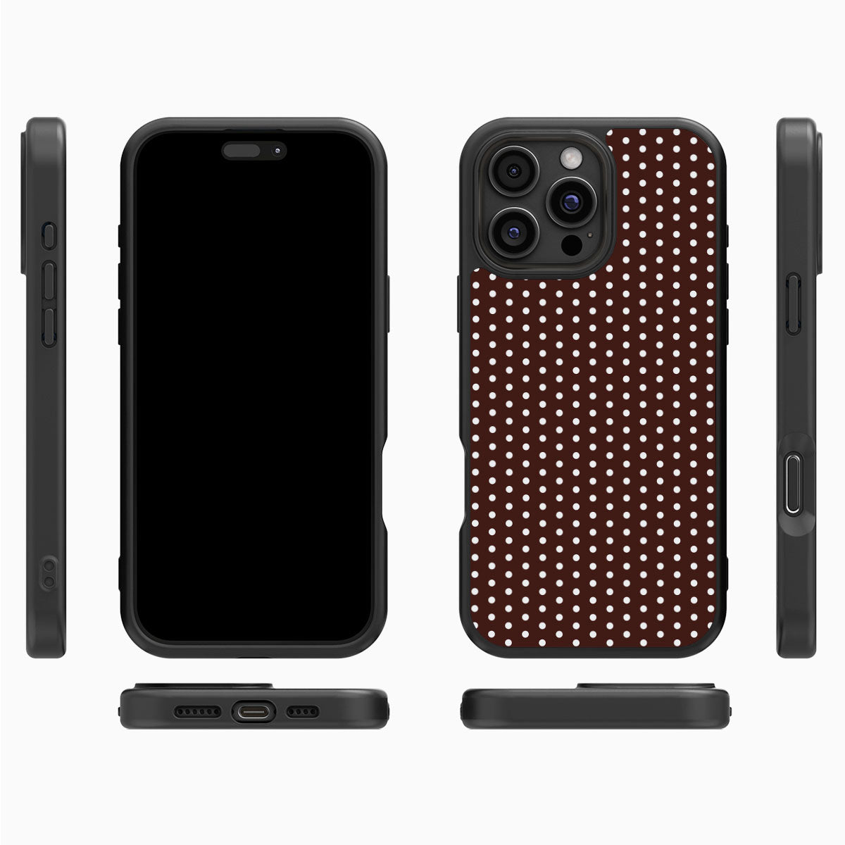 Milk Chocolate iPhone 16 Pro Max case cover – multi-angle view