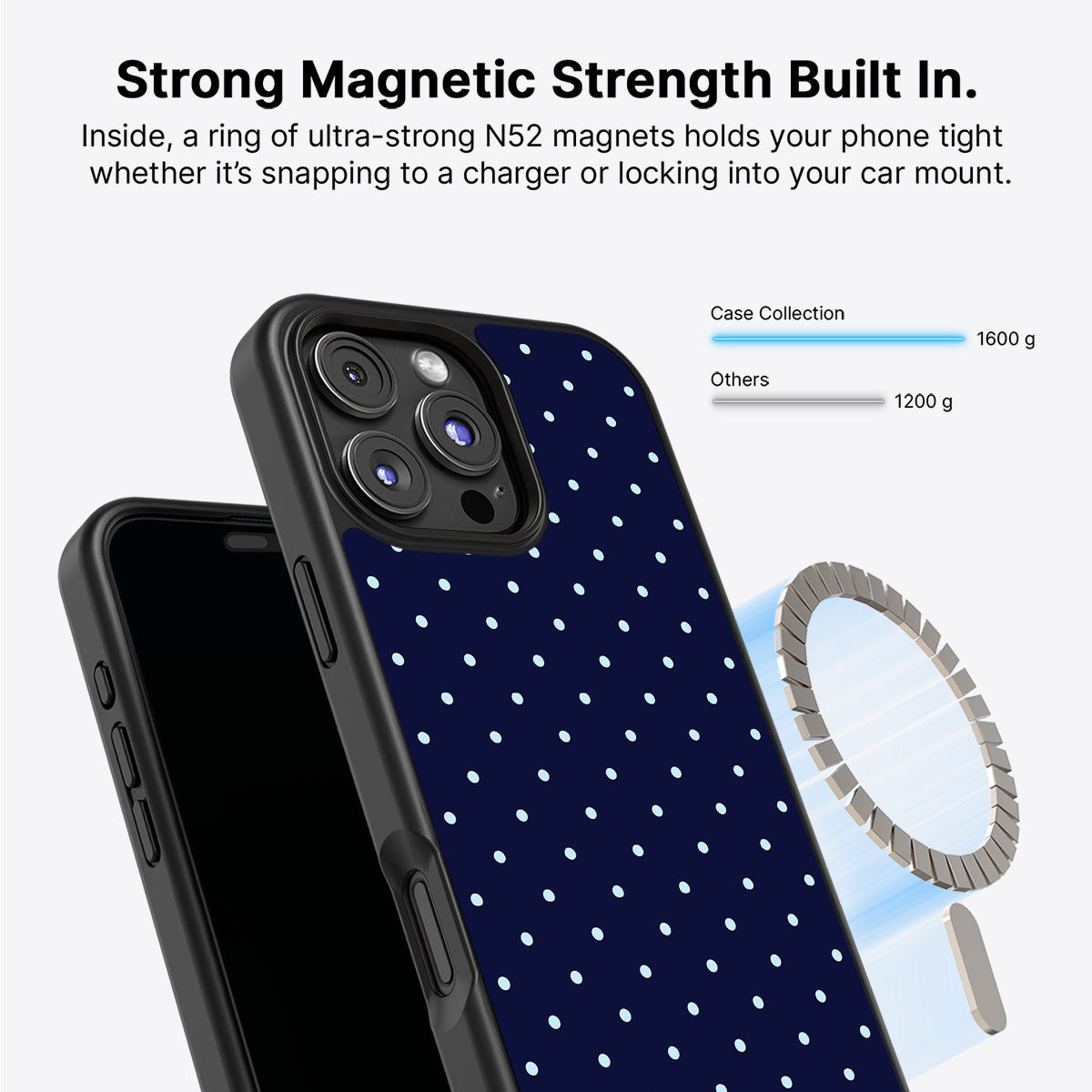 iPhone 16 Pro Max MagSafe case – Navy Whisper design