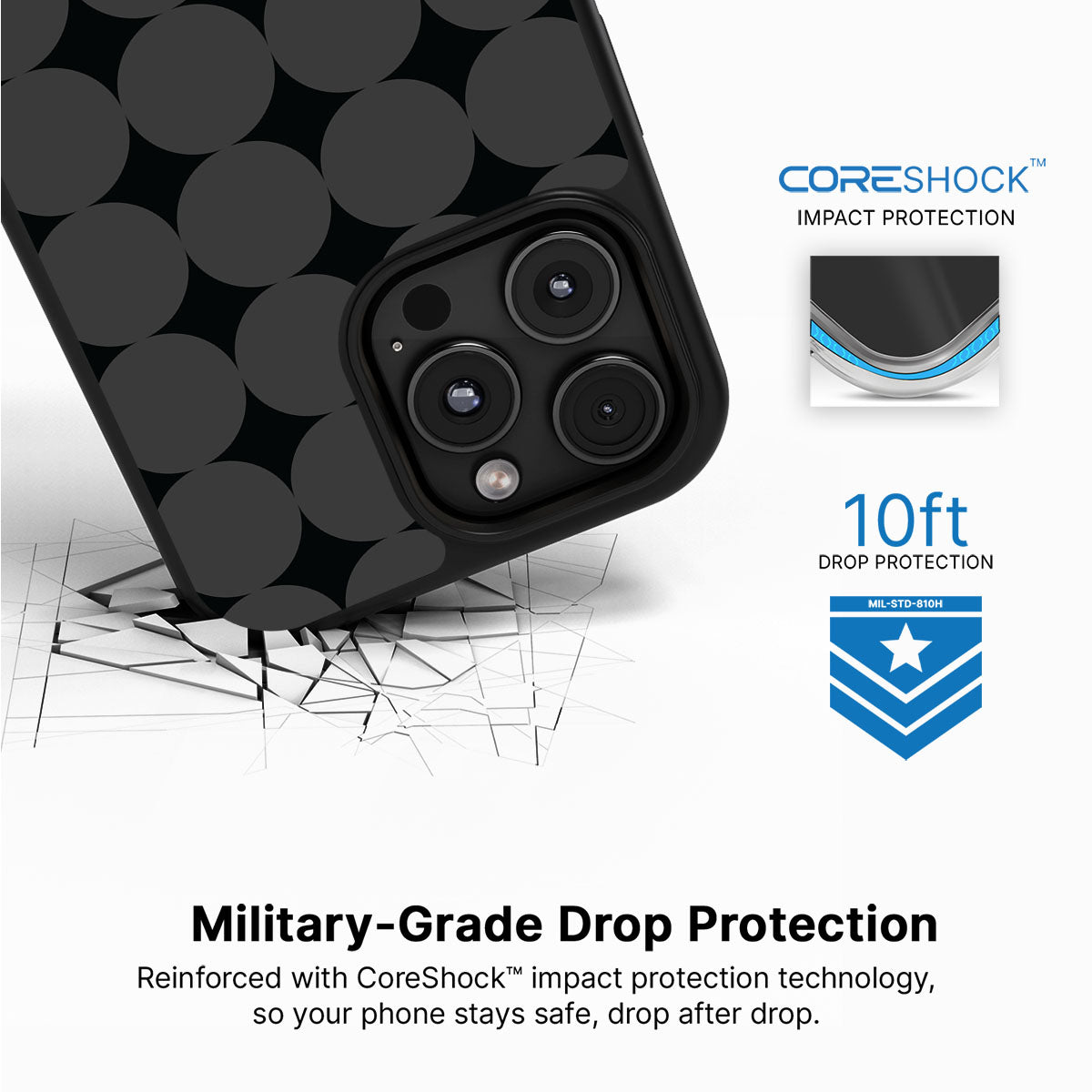 Night Eclipse iPhone 16 Pro Max case with drop protection