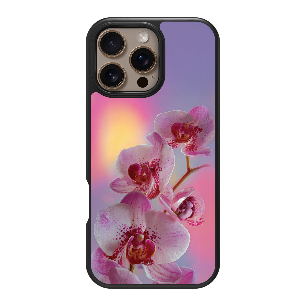 Orchid Dream design back view – iPhone 16 Pro Max case