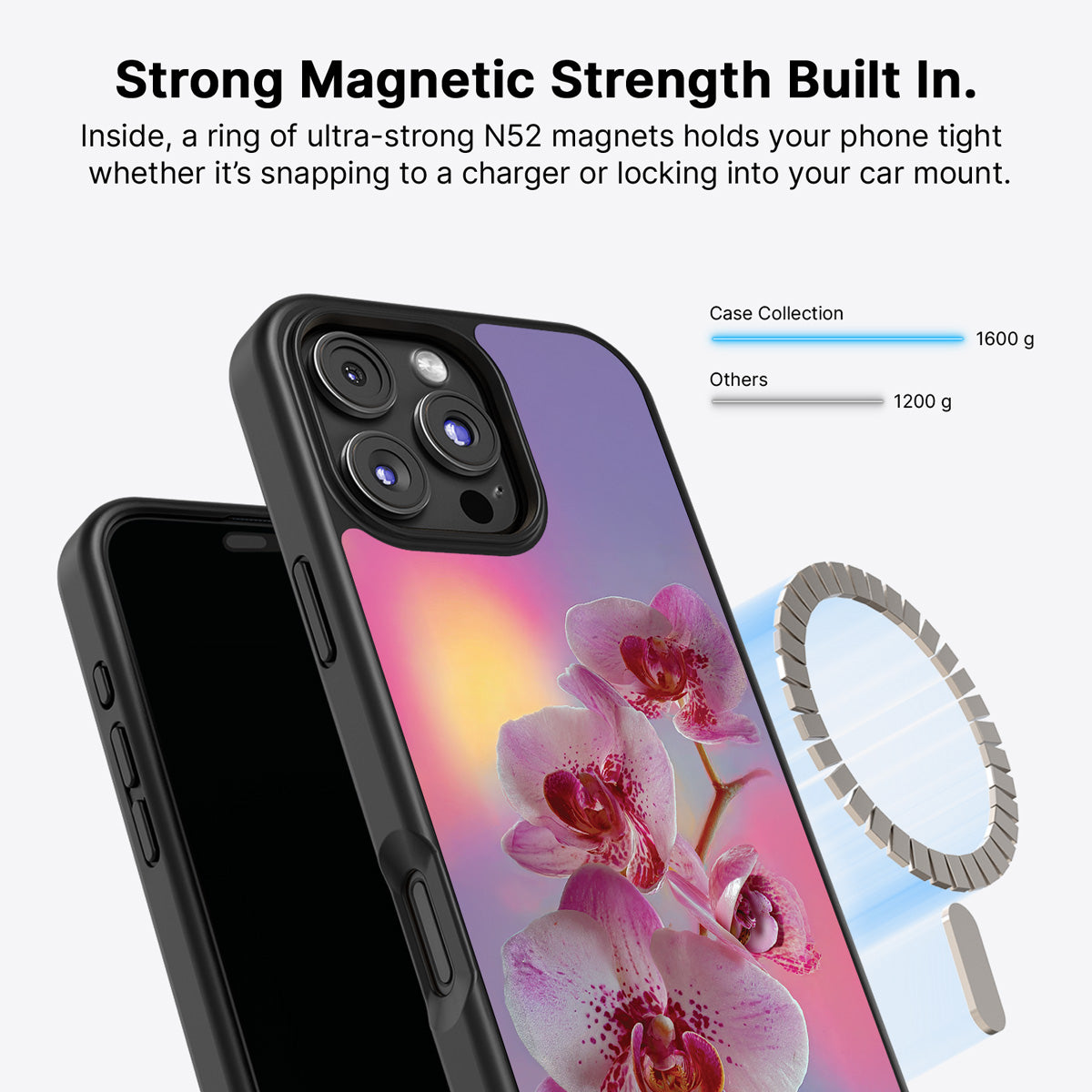 iPhone 16 Pro Max MagSafe case – Orchid Dream design