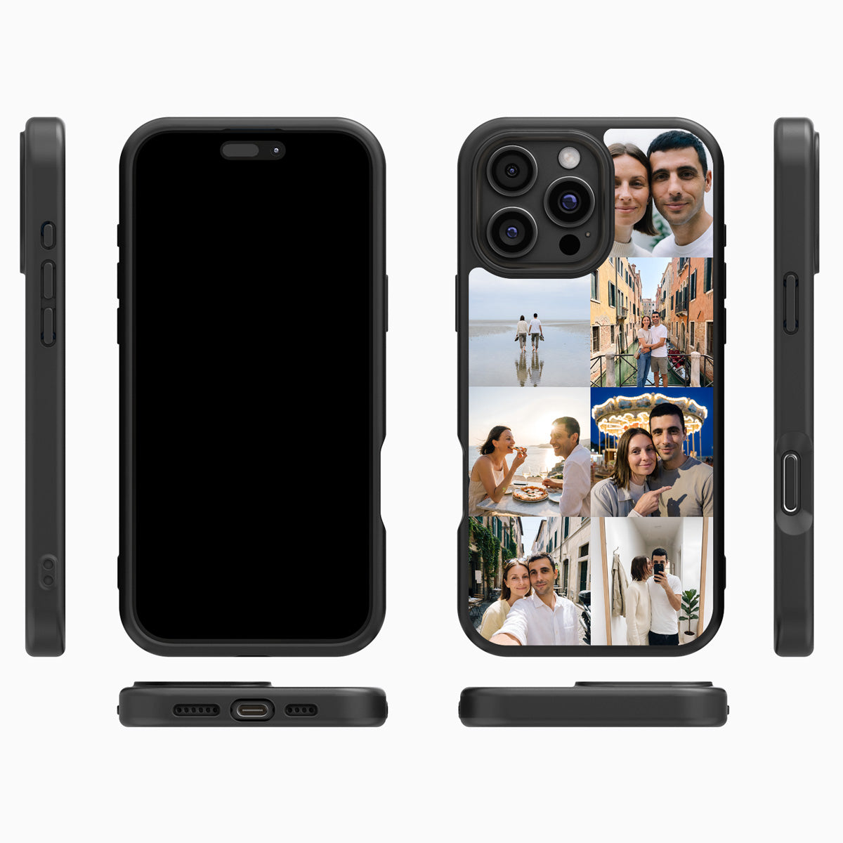 Personalised Photo Collage iPhone 16 Pro Max case – multi-angle view