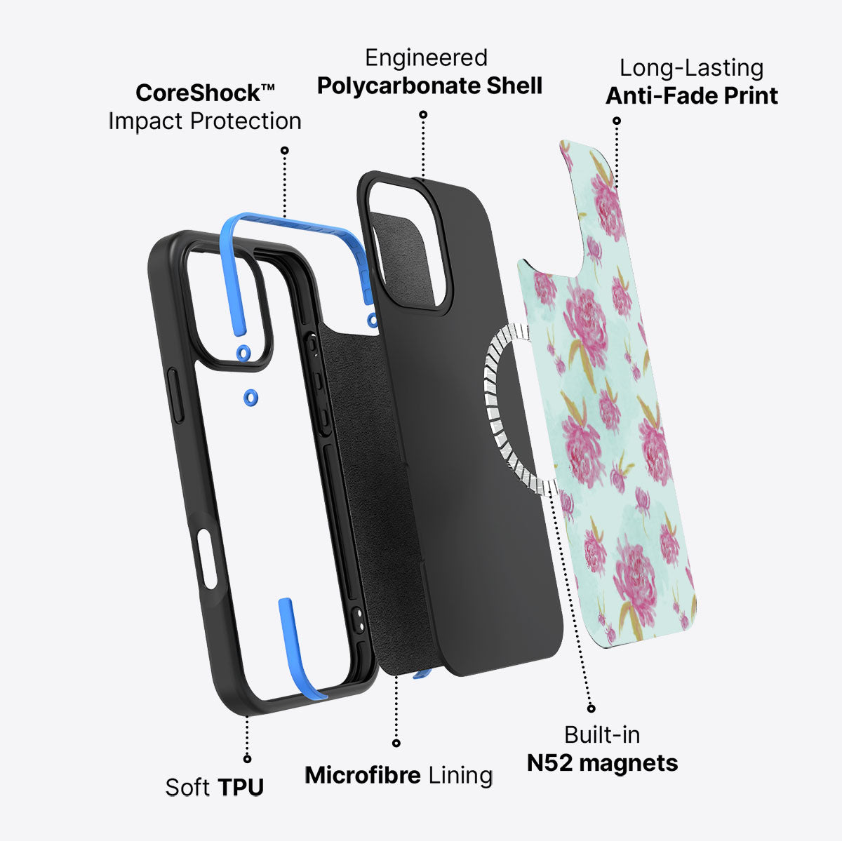 Rose Impressions - iPhone 16 Pro Max Case #case type_core (magsafe)