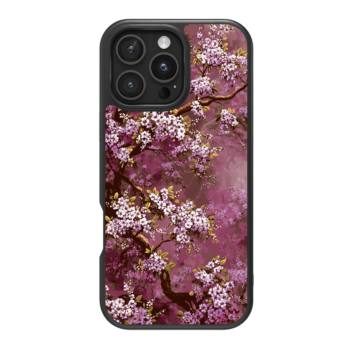Rose Whisper design back view – iPhone 16 Pro Max case