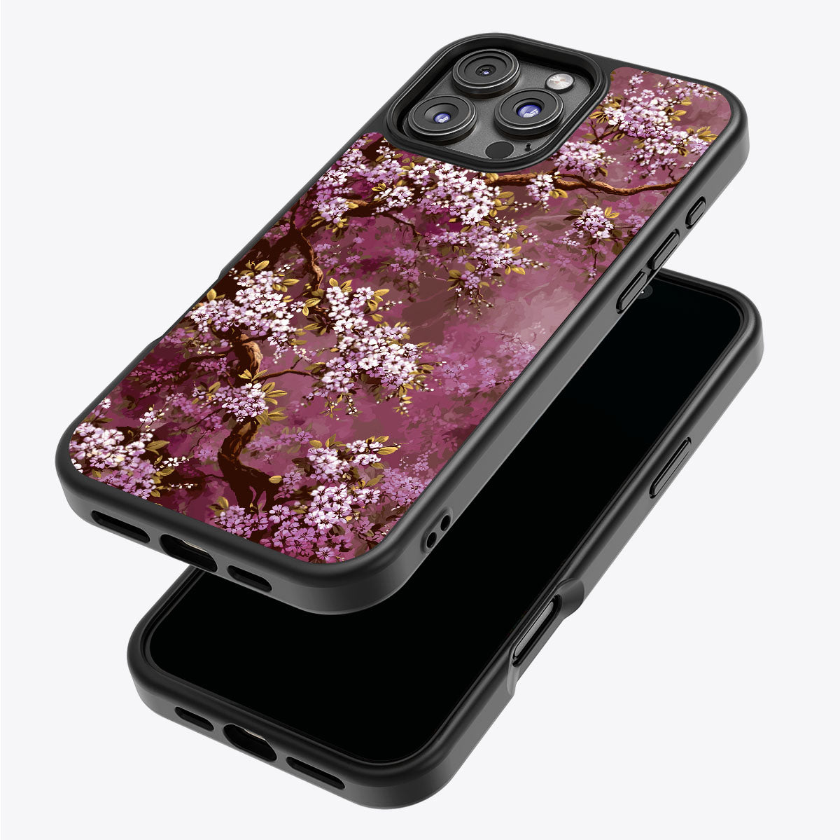 Rose Whisper iPhone 16 Pro Max case – back and side view