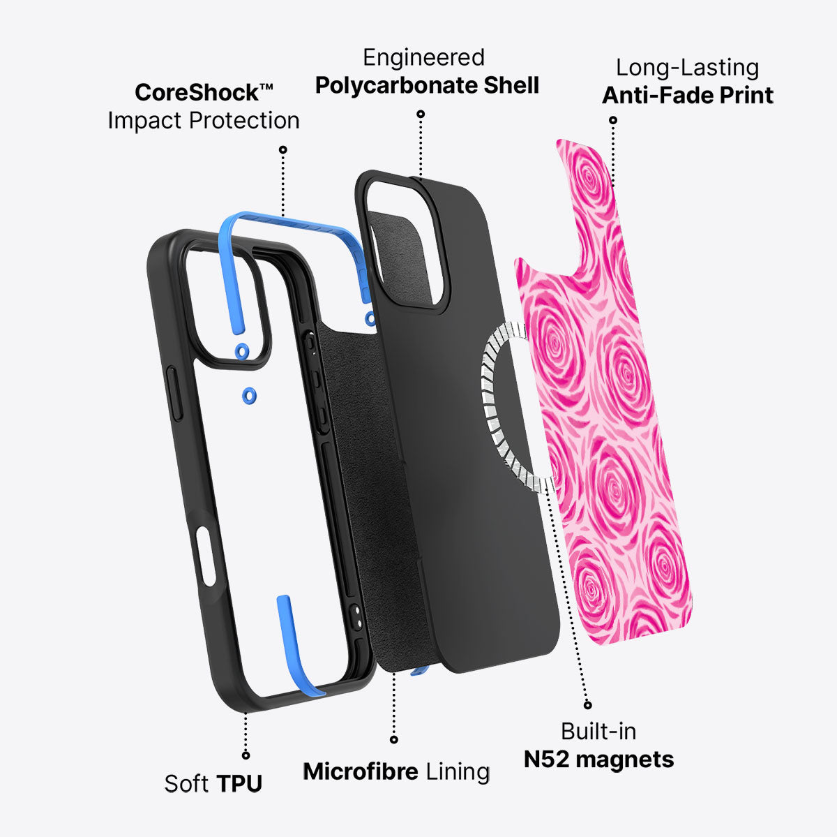 Rosy Reverie - iPhone 16 Pro Max Case #case type_core (magsafe)