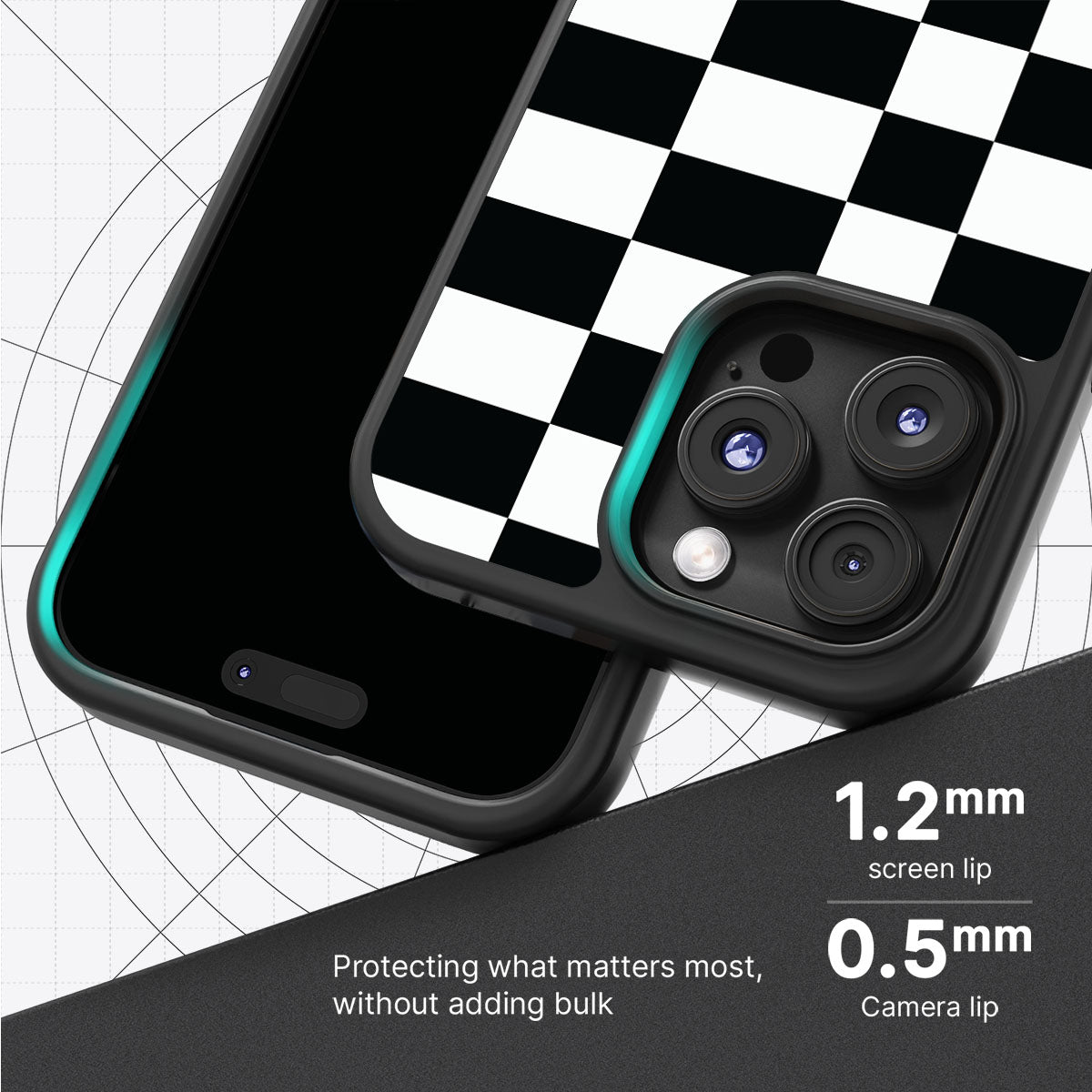 Skewed Checks - iPhone 16 Pro Max Case #case type_core (magsafe), #case type_core (non magsafe)