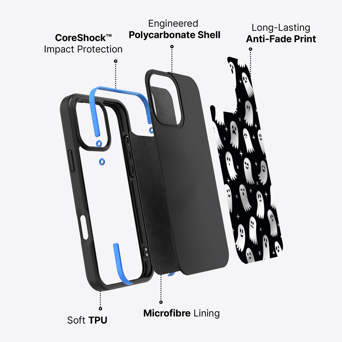 Spooky Spirits - iPhone 16 Pro Max Case #case type_core (non magsafe)