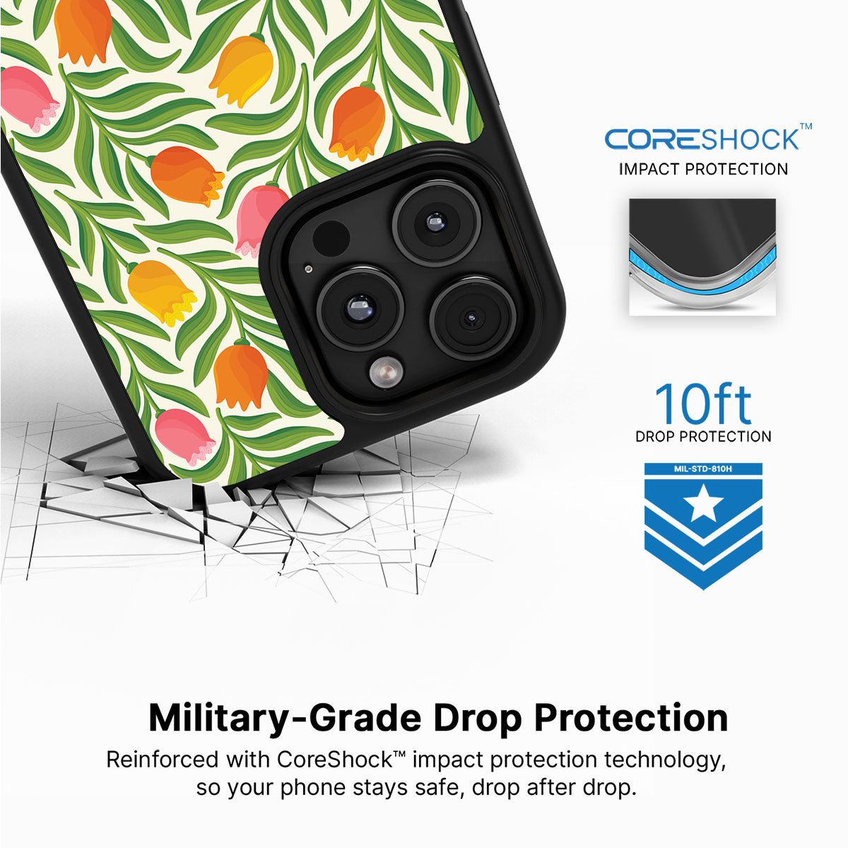 Spring Tulips - iPhone 16 Pro Max Case #case type_core (magsafe), #case type_core (non magsafe)