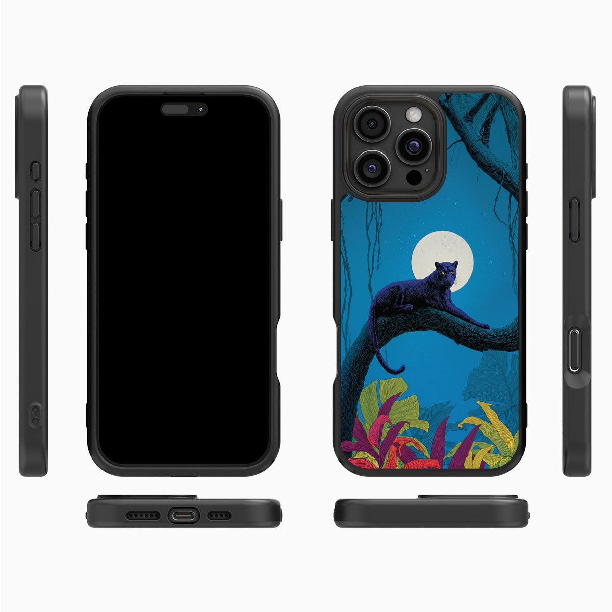 Leopard Designer iPhone 16 Pro Max Case – Tropic Panther | MagSafe