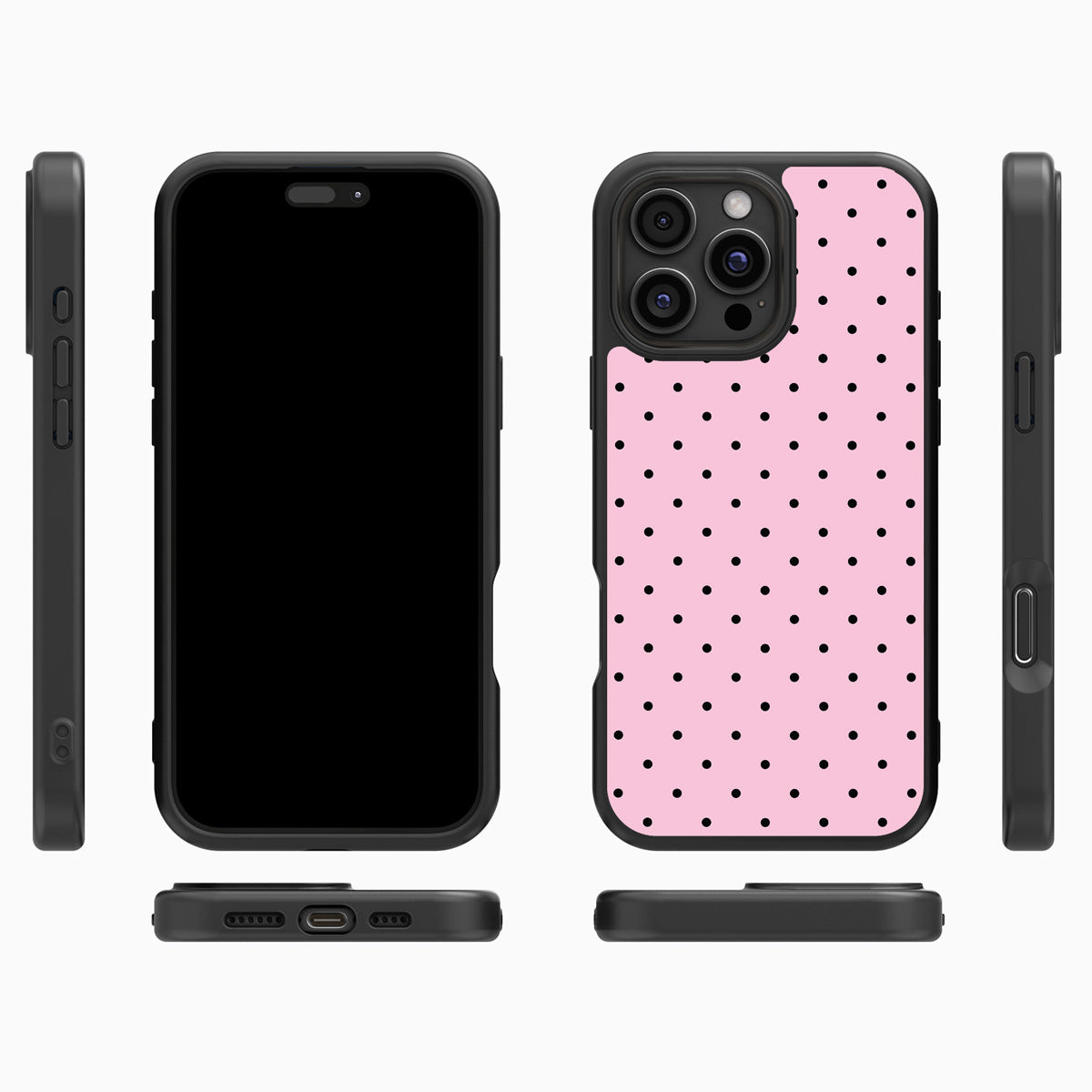 Pink Polka Dot iPhone 16 Pro Max Case – Veloria | MagSafe