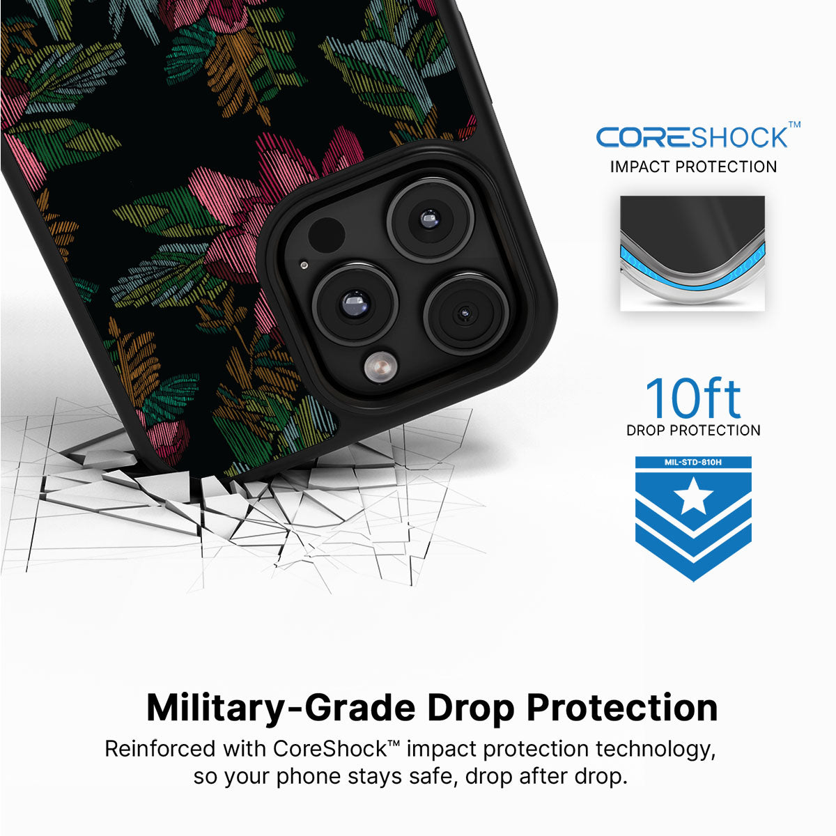 Woven Blooms - iPhone 16 Pro Max Case #case type_core (magsafe), #case type_core (non magsafe)