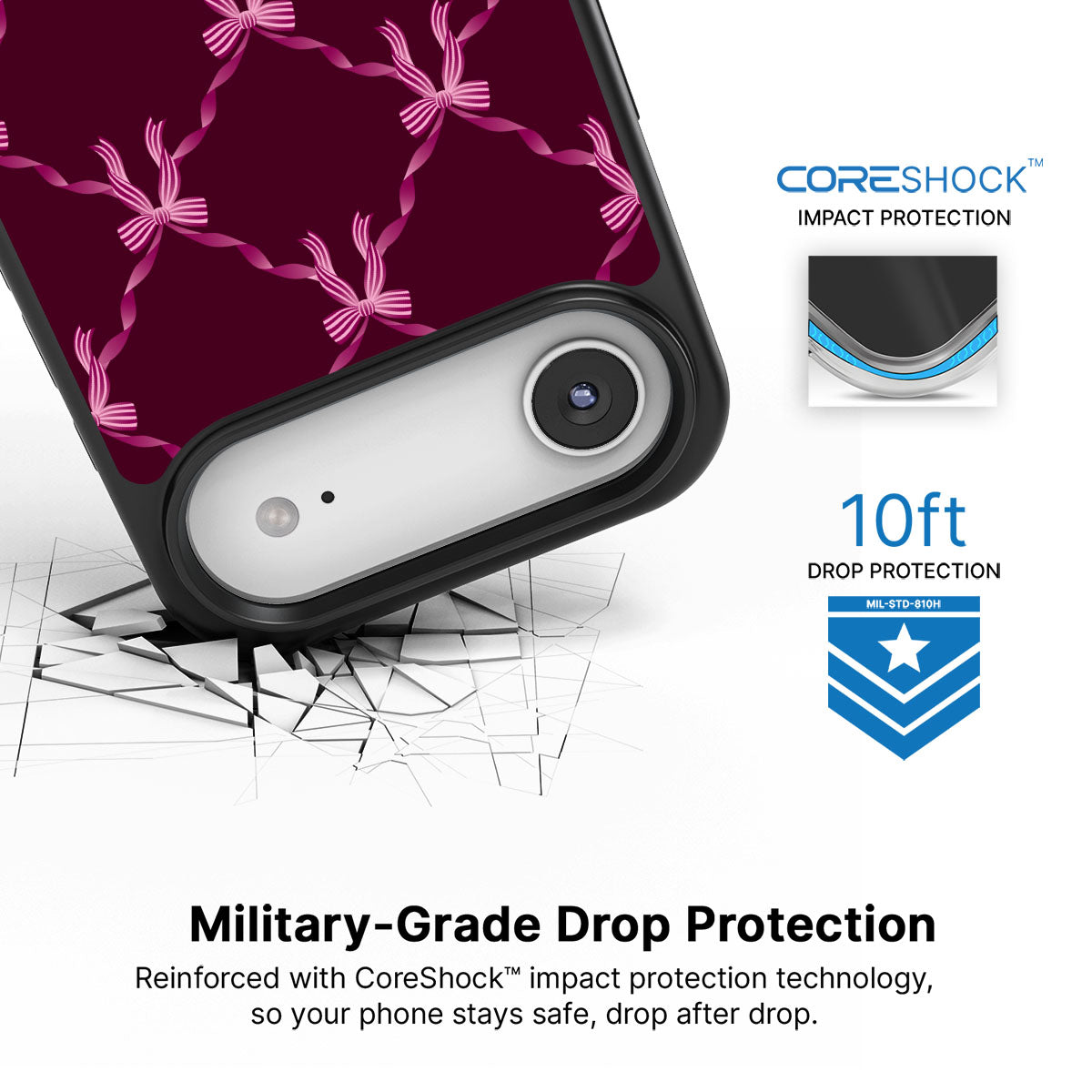 Bordeaux Bow - iPhone 17 Air Case