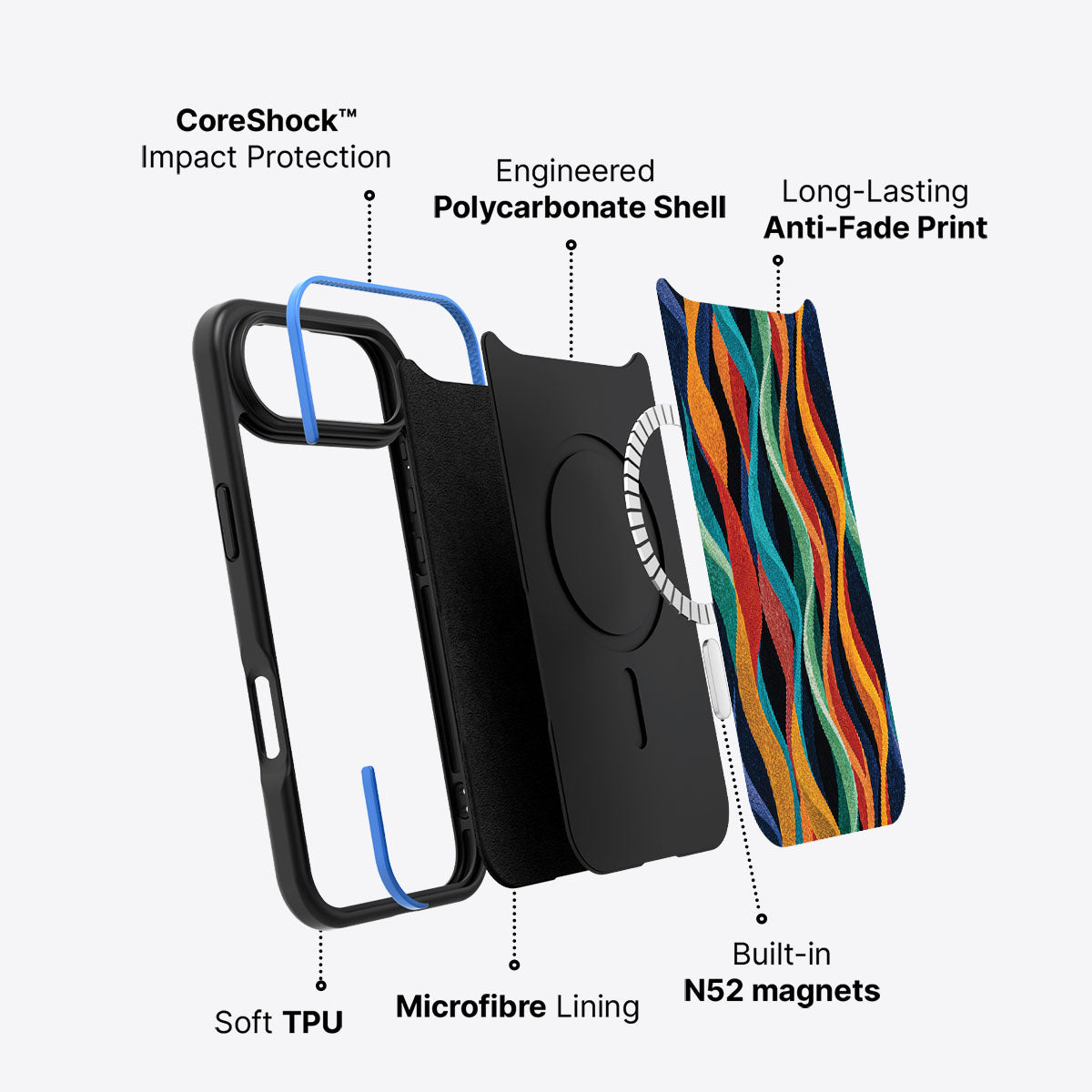 Abstract Designer iPhone Air Case – Coastal Waves | MagSafe