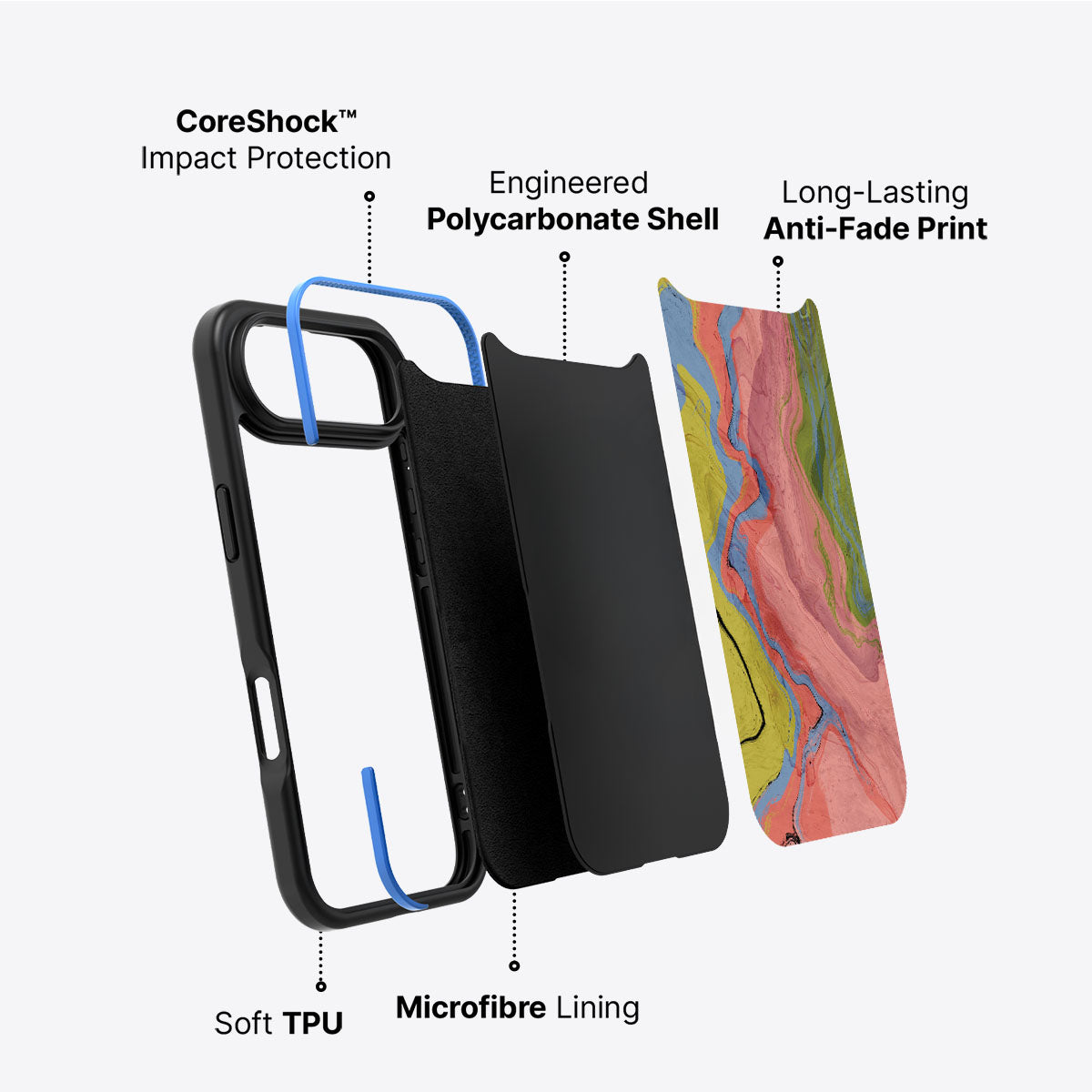 Coloured Rivers - iPhone 17 Air Case, #case type_core (non magsafe)