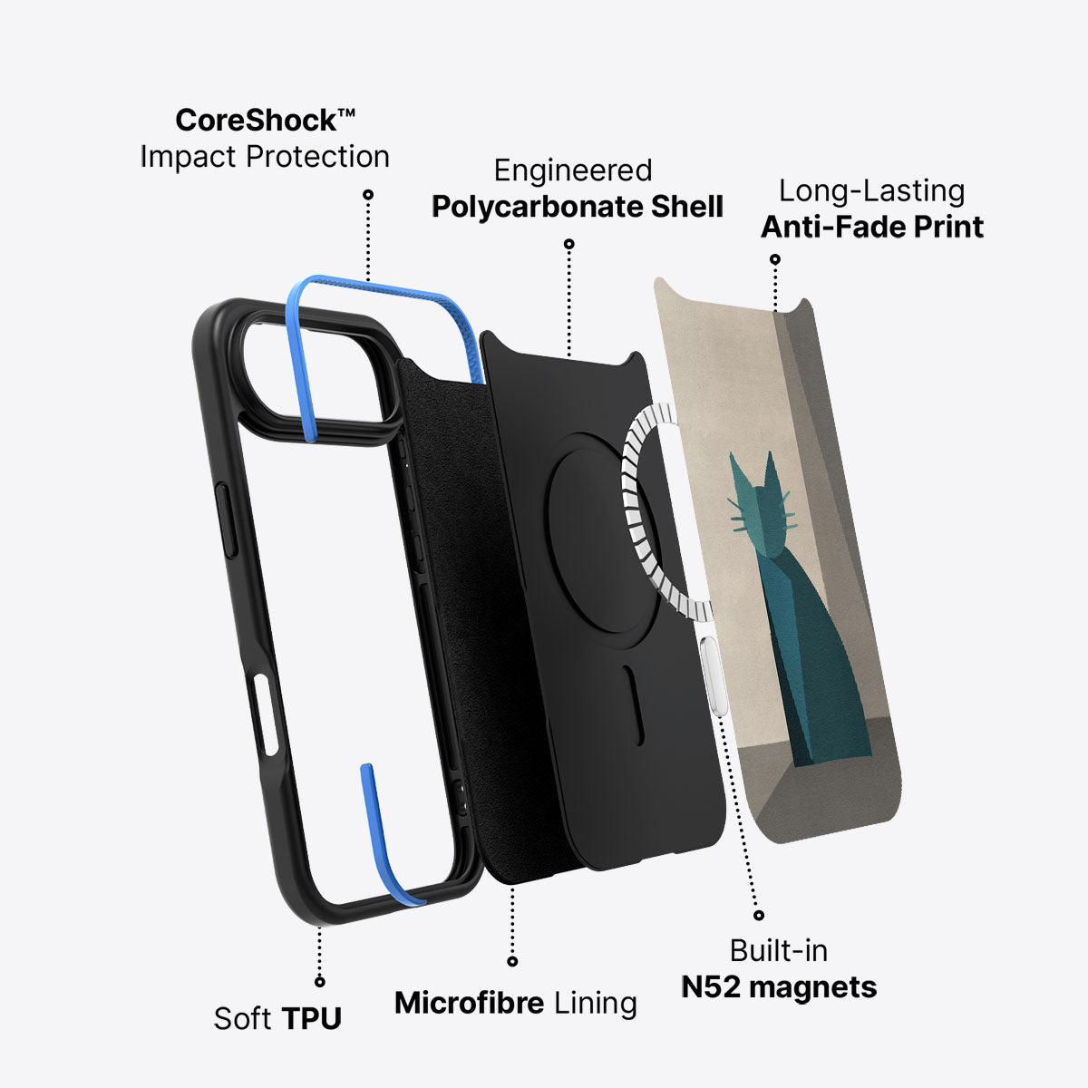 Cubist Feline - iPhone 17 Air Case #case type_core (magsafe)