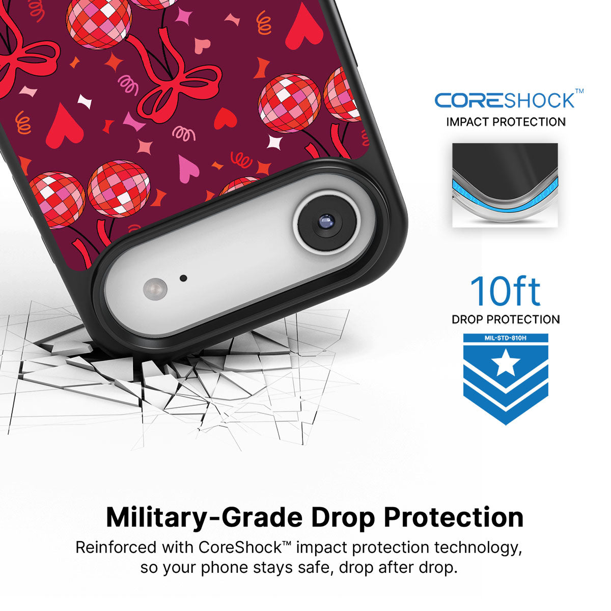 Disco Cherries - iPhone 17 Air Case #case type_core (magsafe), #case type_core (non magsafe)