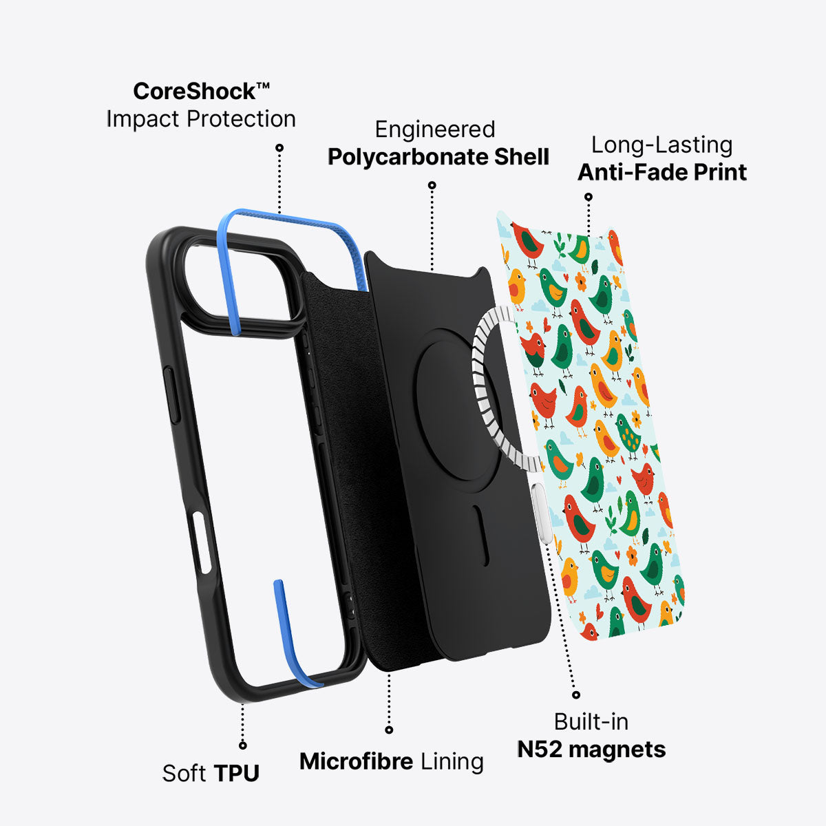 Feathered Friends - iPhone 17 Air Case #case type_core (magsafe)