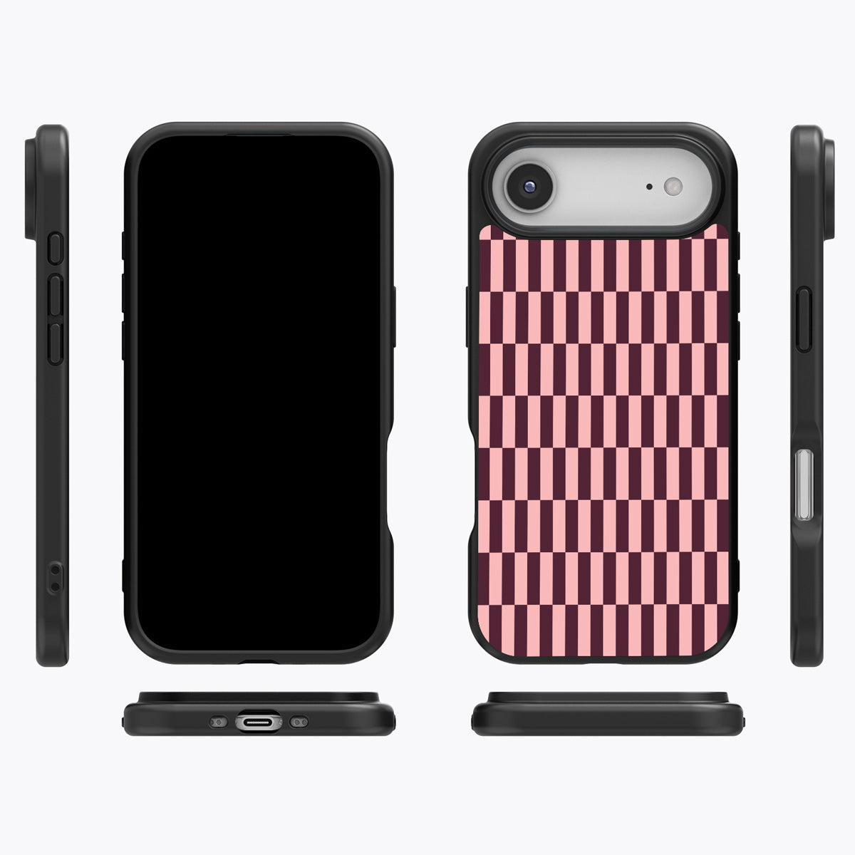 Garnet Stack iPhone Air case cover – multi-angle view
