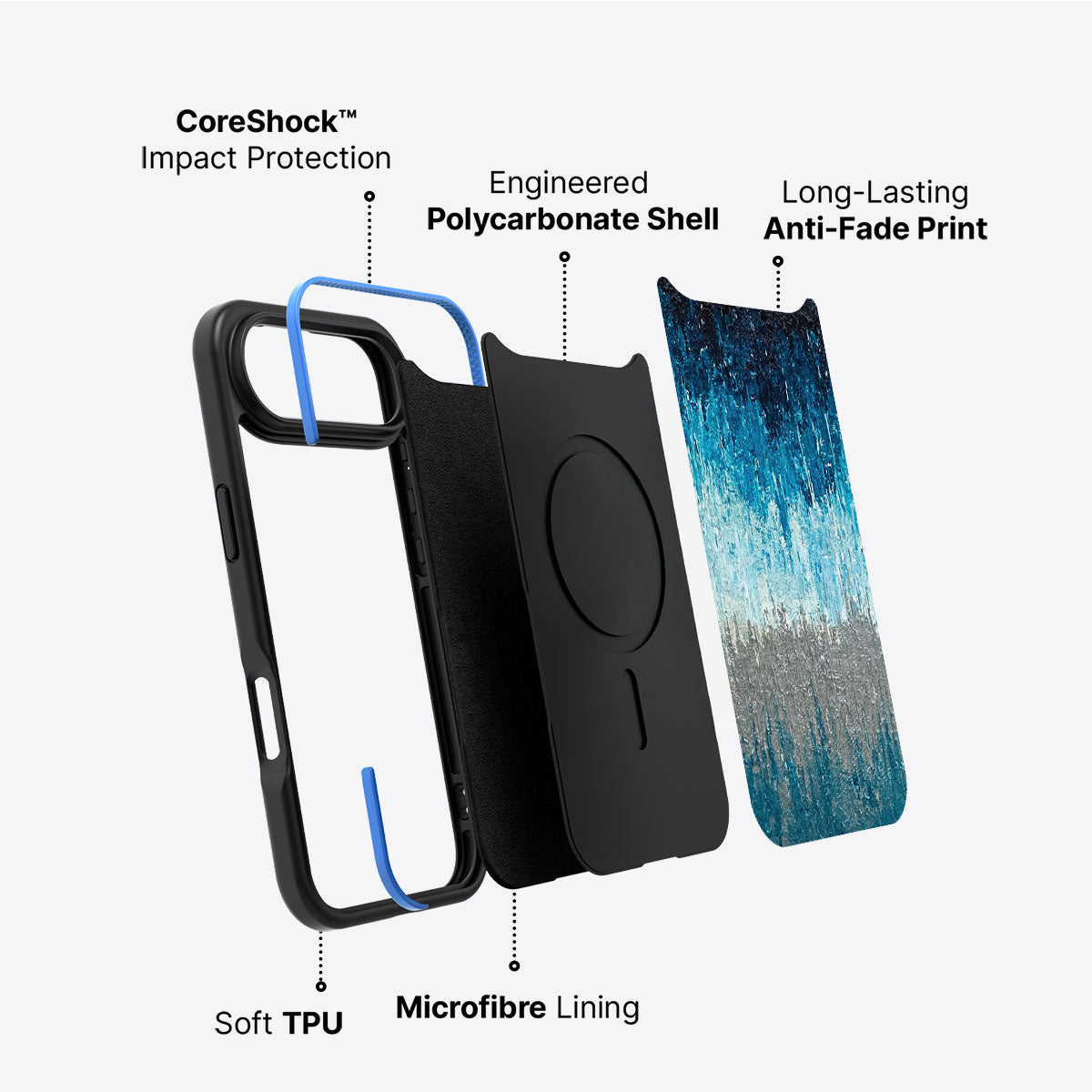 Impasto Tides - iPhone 17 Air Case #case type_core (non magsafe)