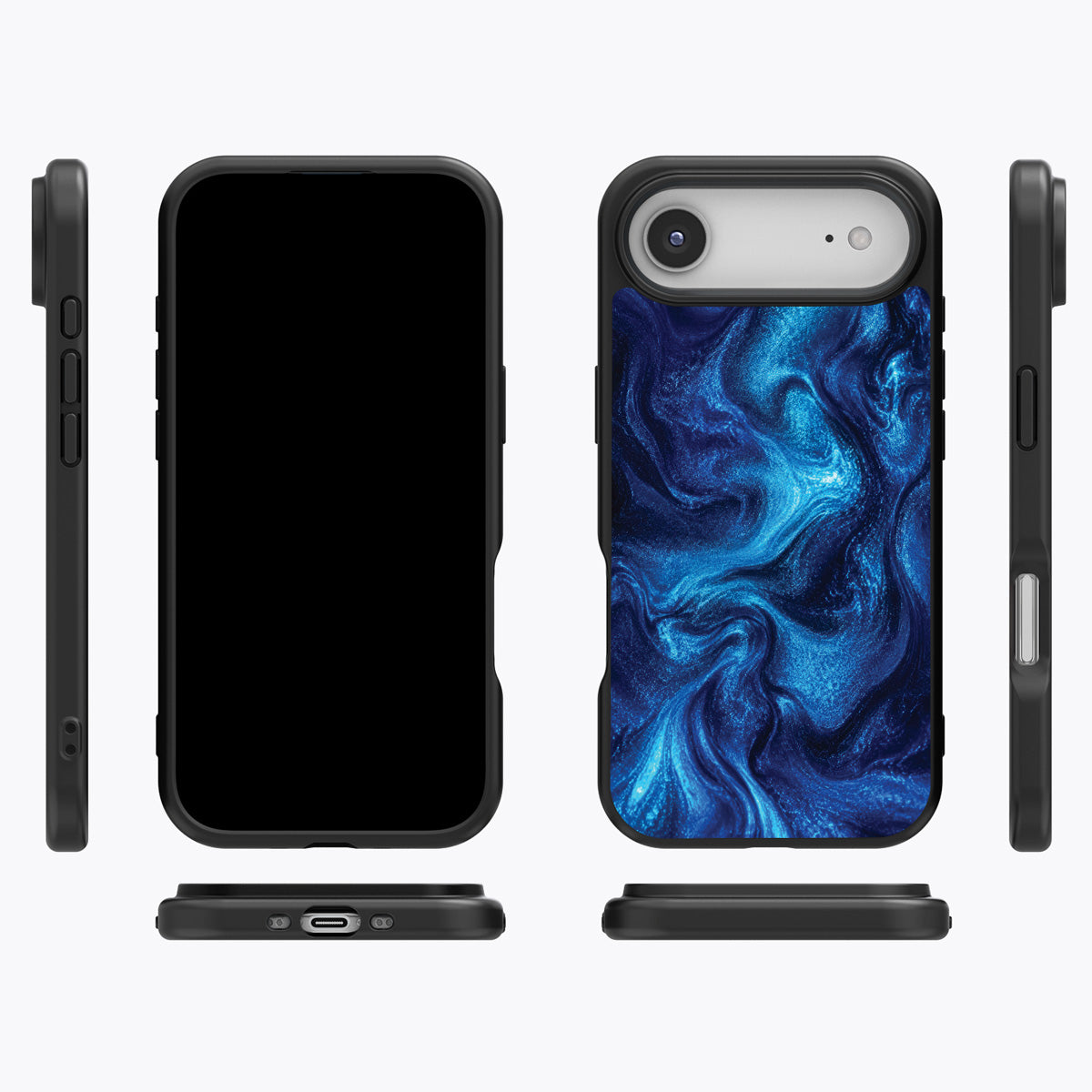 Blue Marble Designer iPhone Air Case – Indigo Impasto | MagSafe