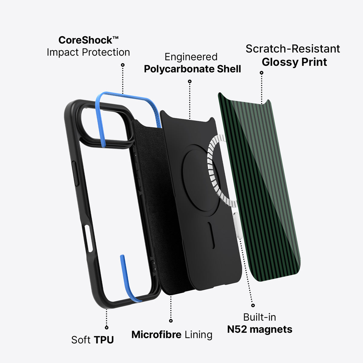 Green Stripe iPhone Air Case – Jungle Rule | MagSafe