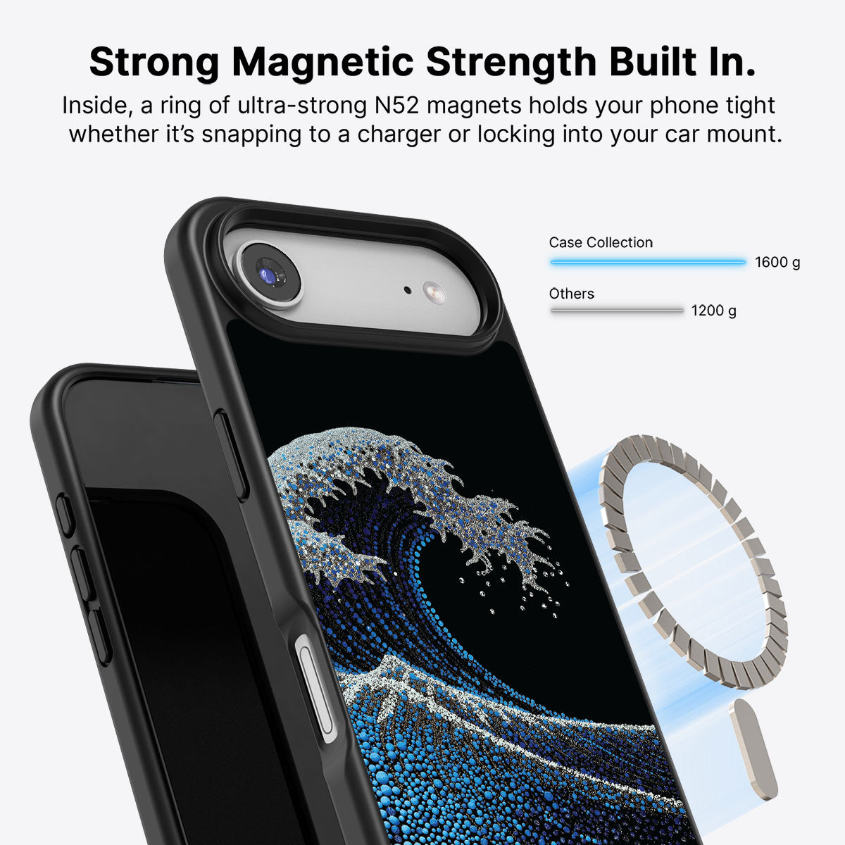 Japanese Designer iPhone Air Case – Midnight Tide | MagSafe