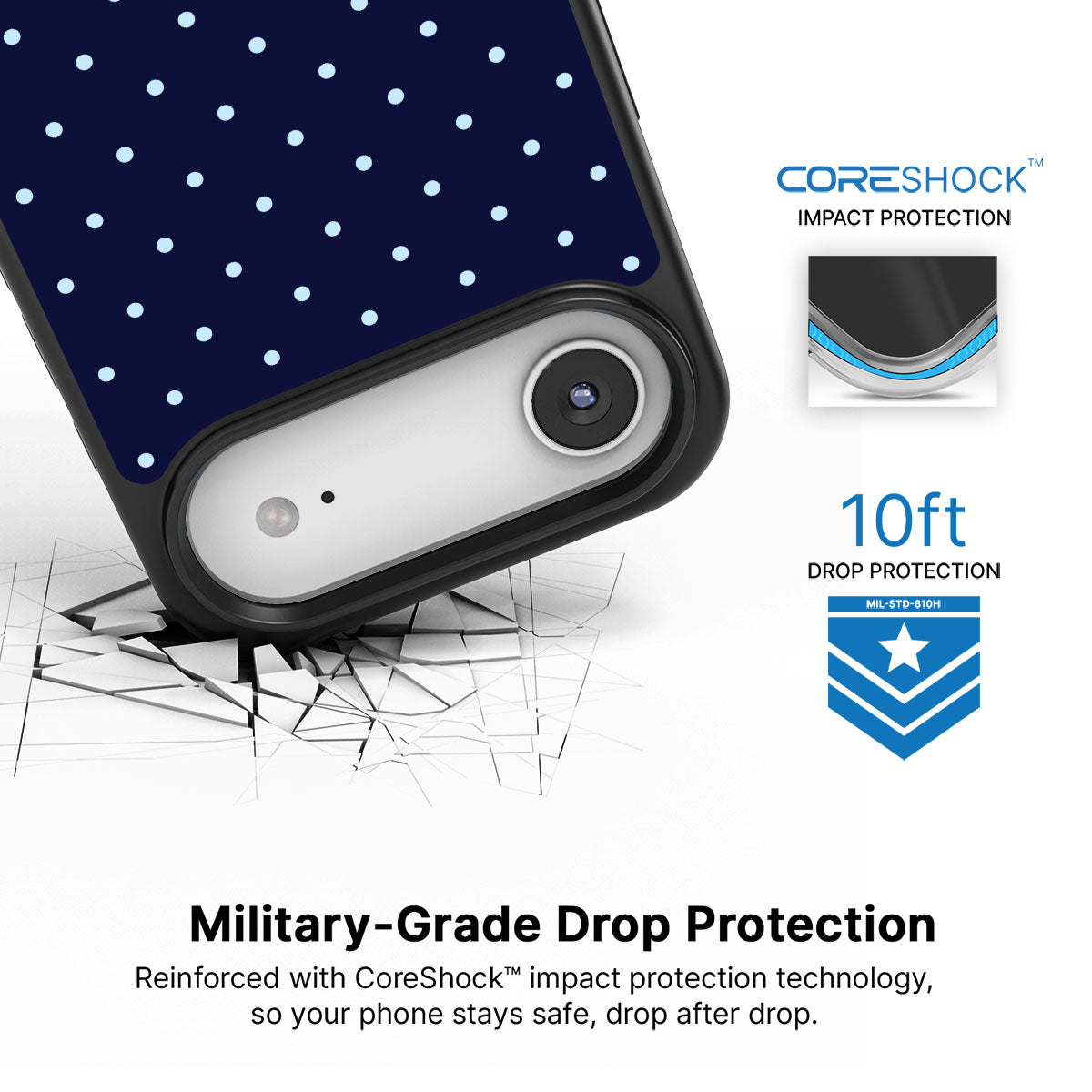 Navy Whisper - iPhone 17 Air Case #case type_core (magsafe), #case type_core (non magsafe)