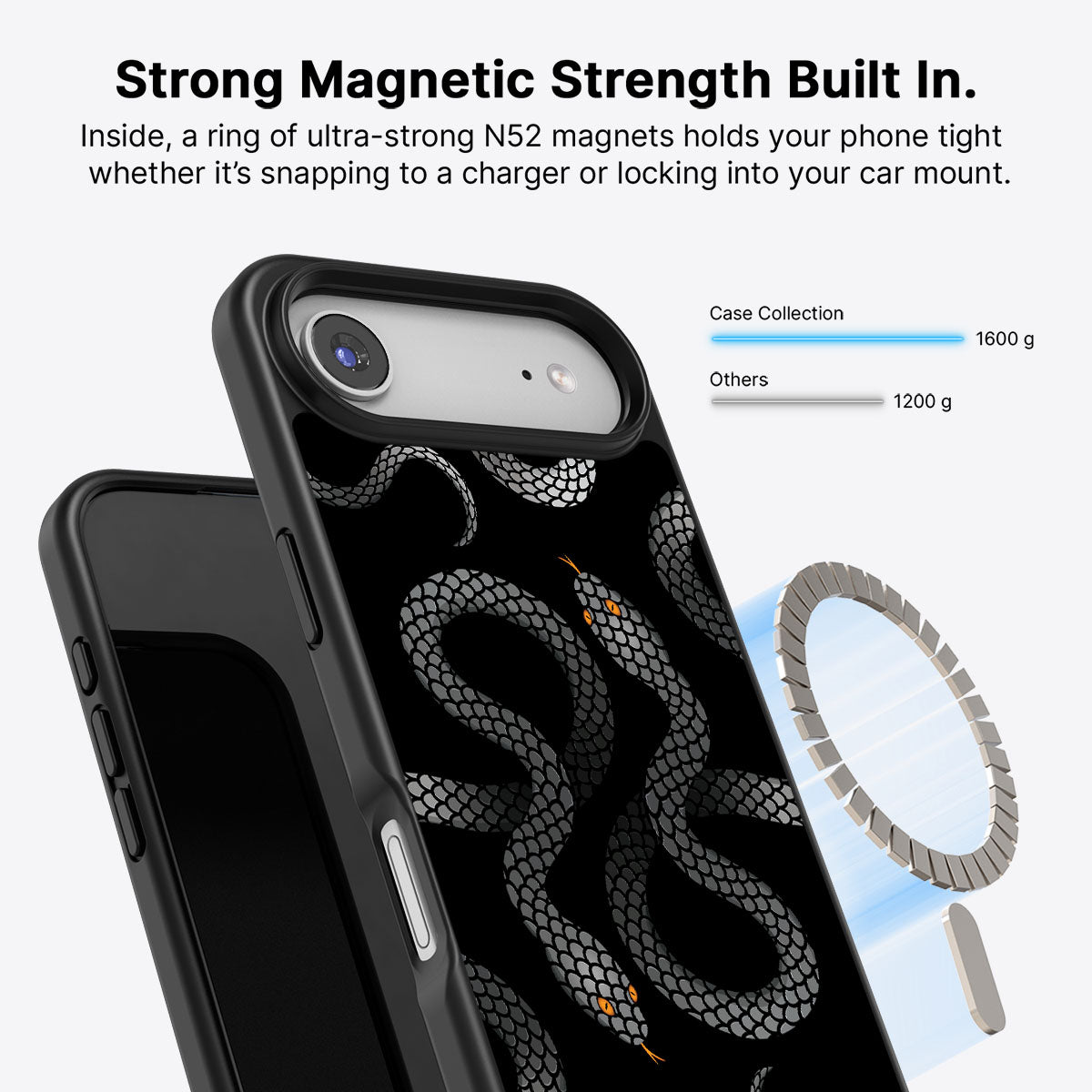 Noir Serpent - iPhone 17 Air Case #case type_core (magsafe)