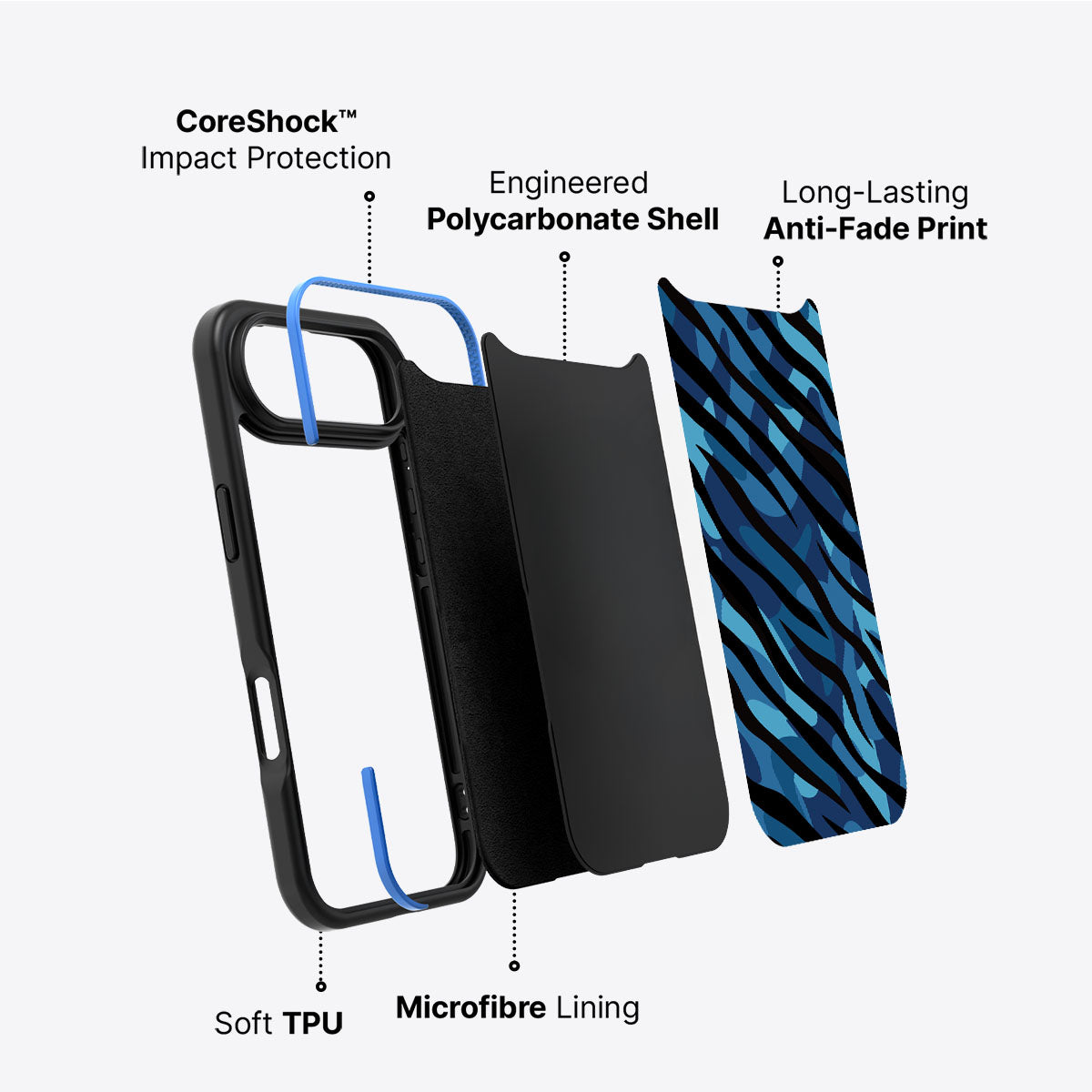 Ocean Camo - iPhone 17 Air Case, #case type_core (non magsafe)