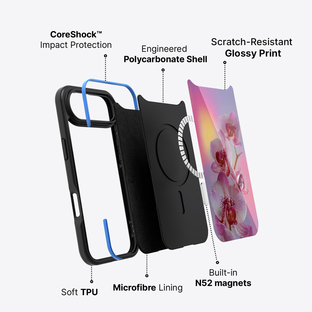 iPhone Air case construction – Orchid Dream phone case