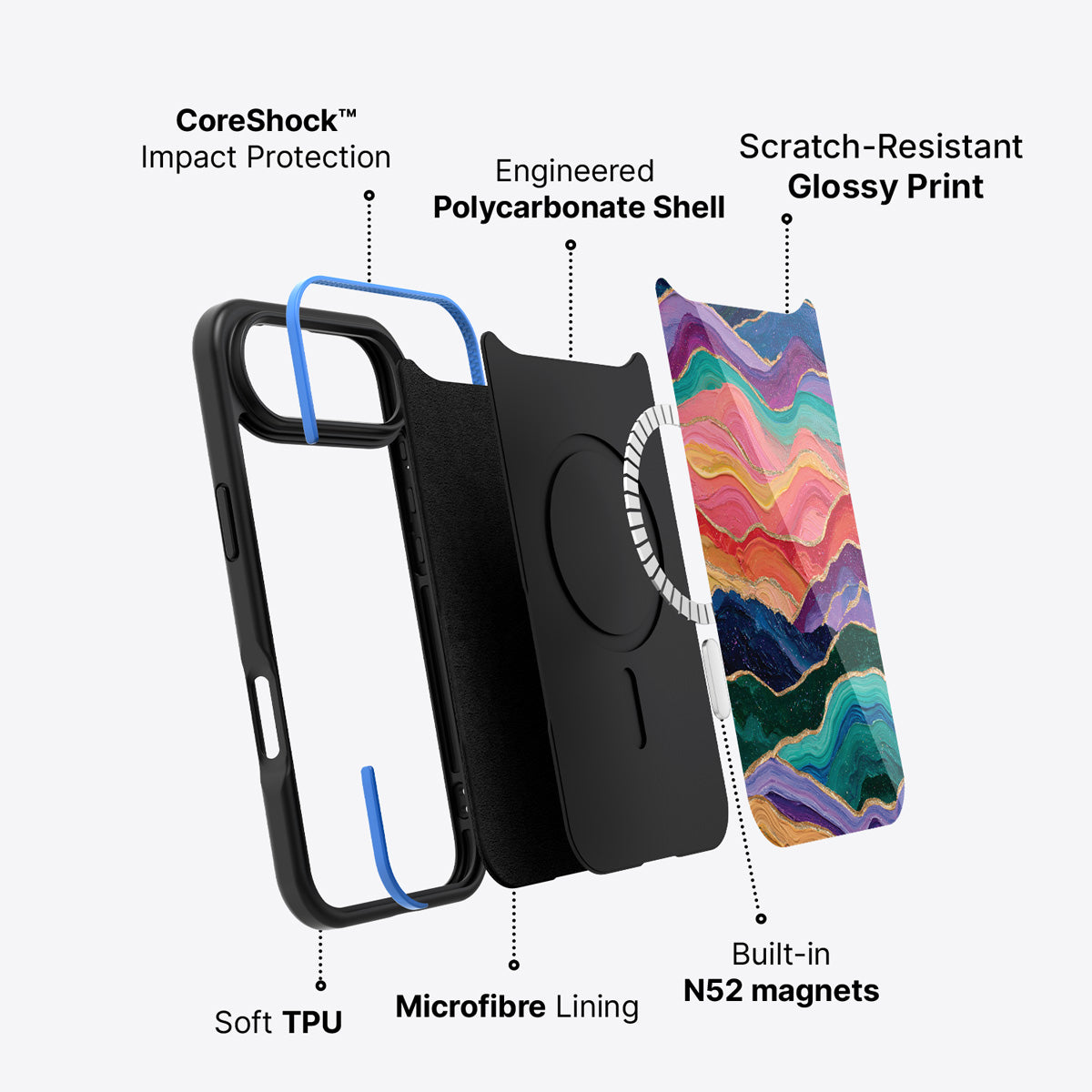 iPhone Air case construction – Painted Peaks phone case