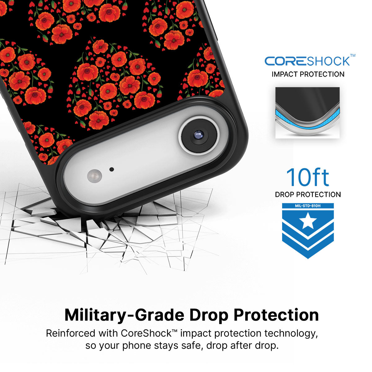 Poppy Heart - iPhone 17 Air Case #case type_core (magsafe), #case type_core (non magsafe)