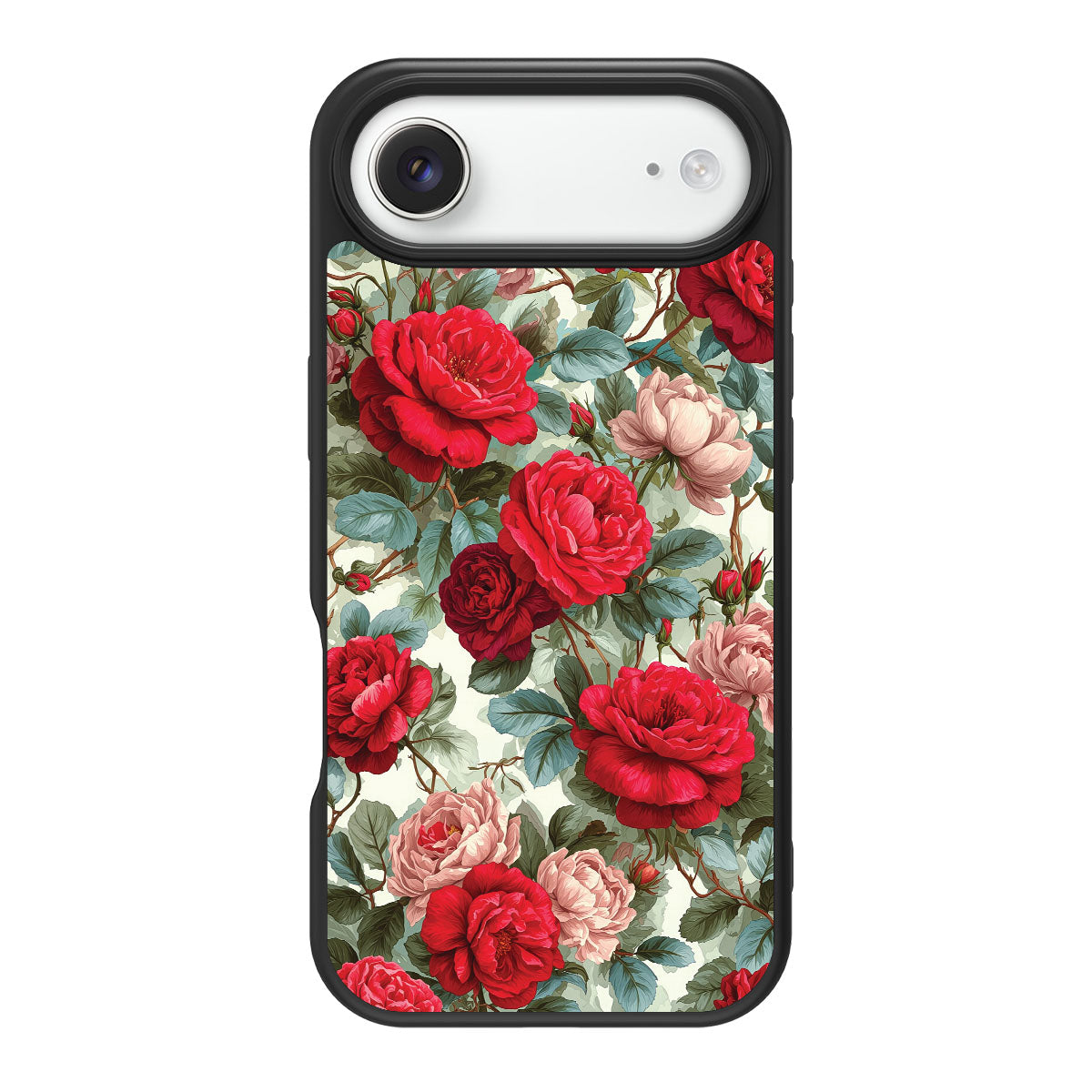 Red Floral Designer iPhone Air Case – Ruby Roses | MagSafe