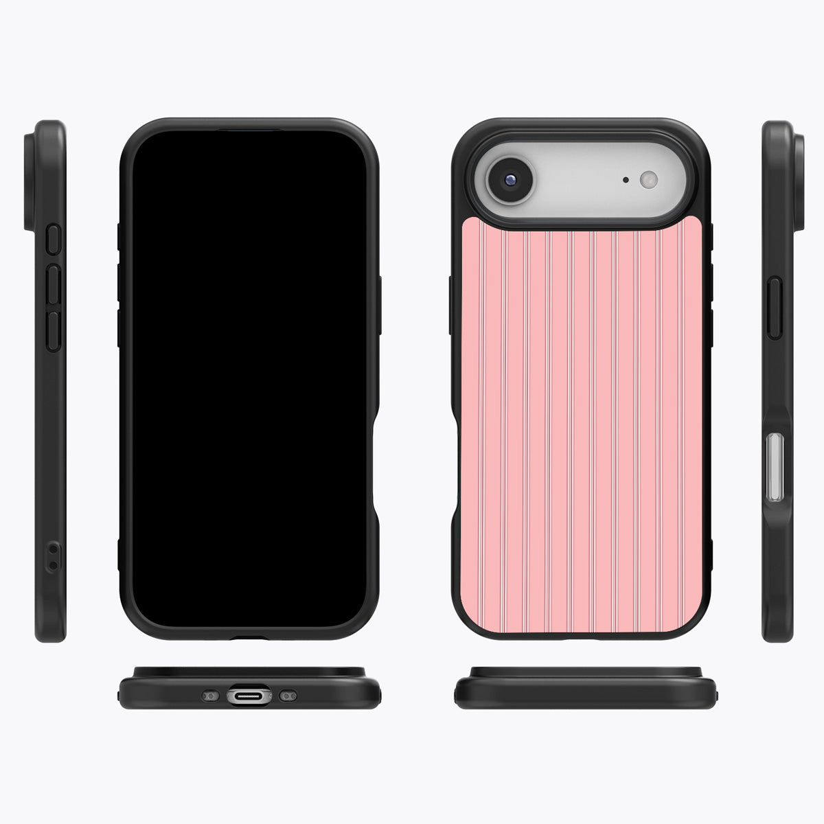 Sorbet Pinstripe iPhone Air case cover – multi-angle view