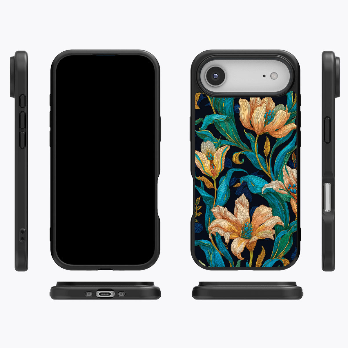 Blue Floral Designer iPhone Air Case – Tulip Play | MagSafe