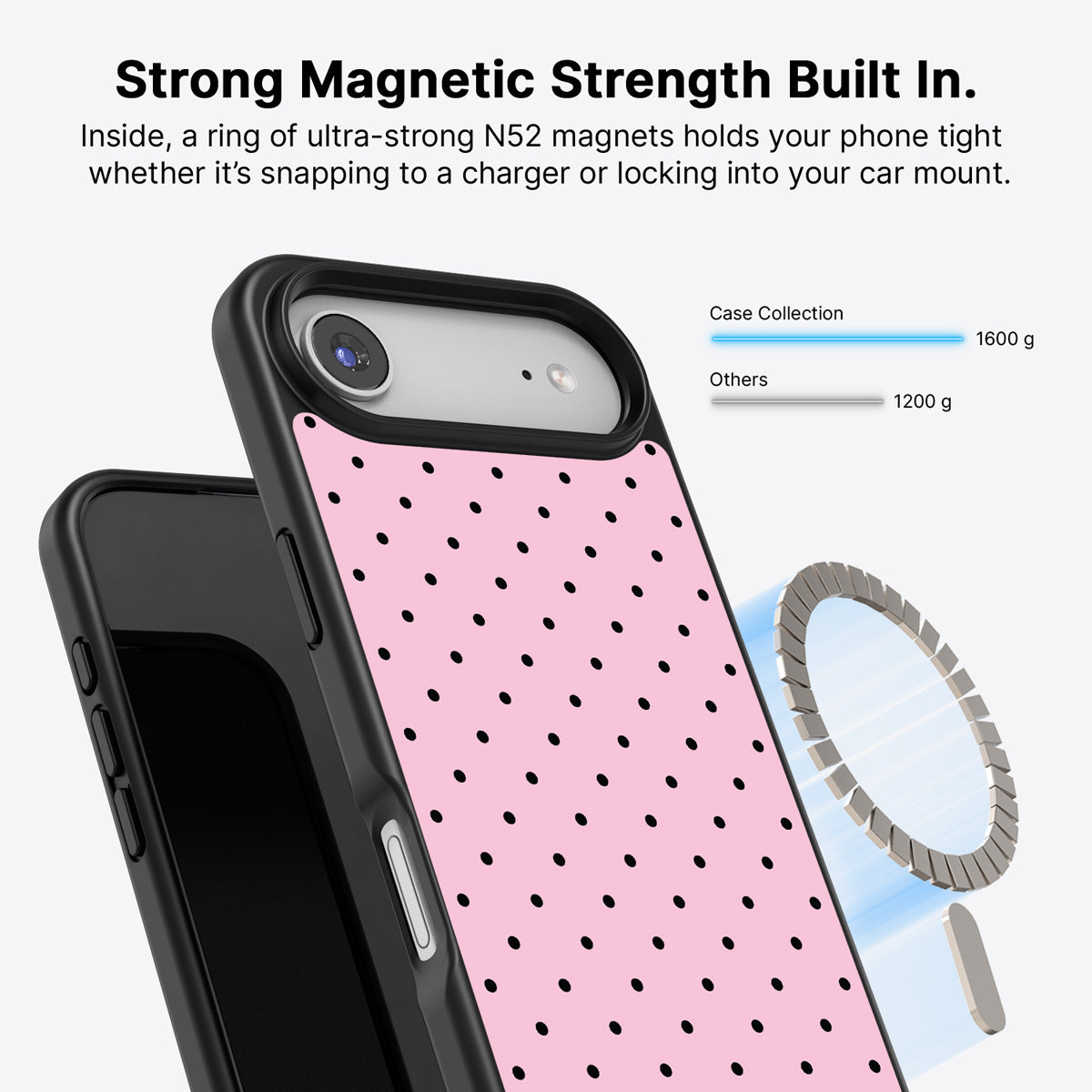 Pink Polka Dot iPhone Air Case – Veloria | MagSafe