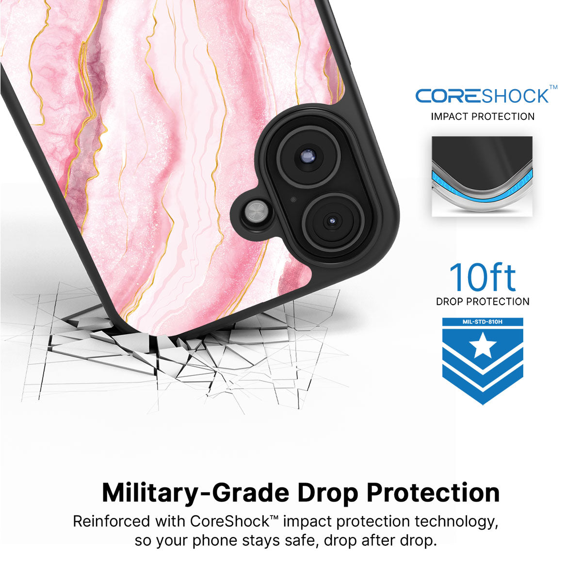 Blushed Marble - iPhone 17 Case, #case type_core (magsafe), #case type_core (non magsafe)