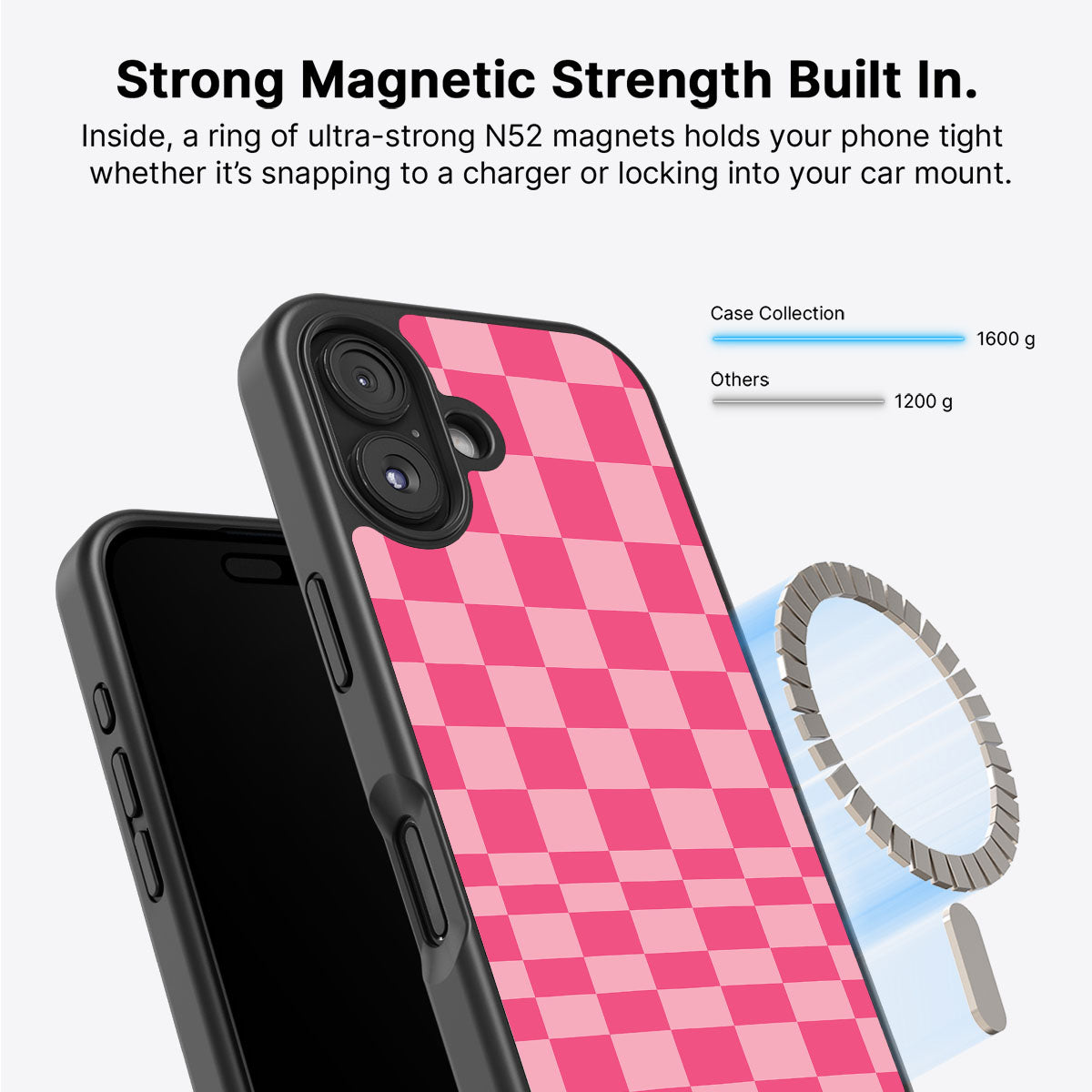 iPhone 17 MagSafe case – Candy Check design