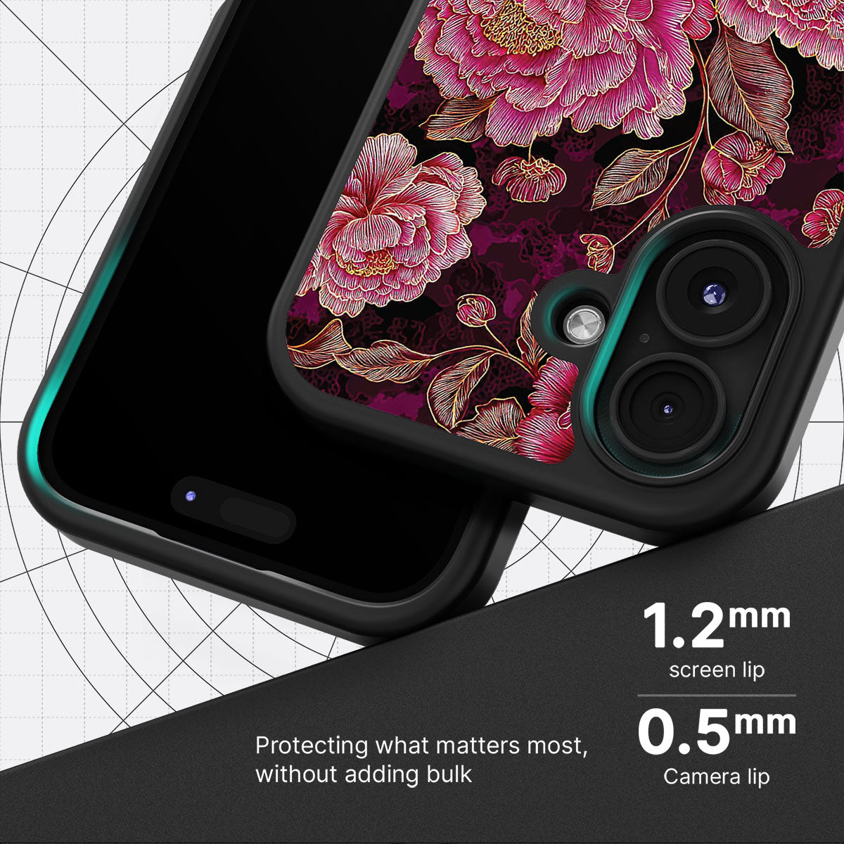 Floral Opulence slim iPhone 17 phone case