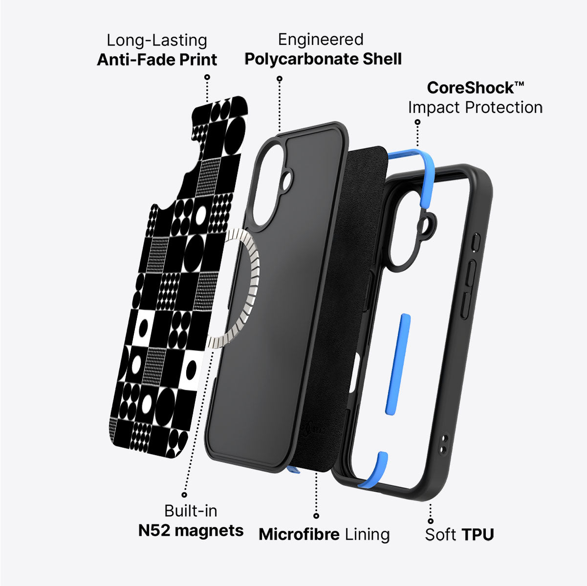 Grid and Orb - iPhone 17 Case #case type_core (magsafe)