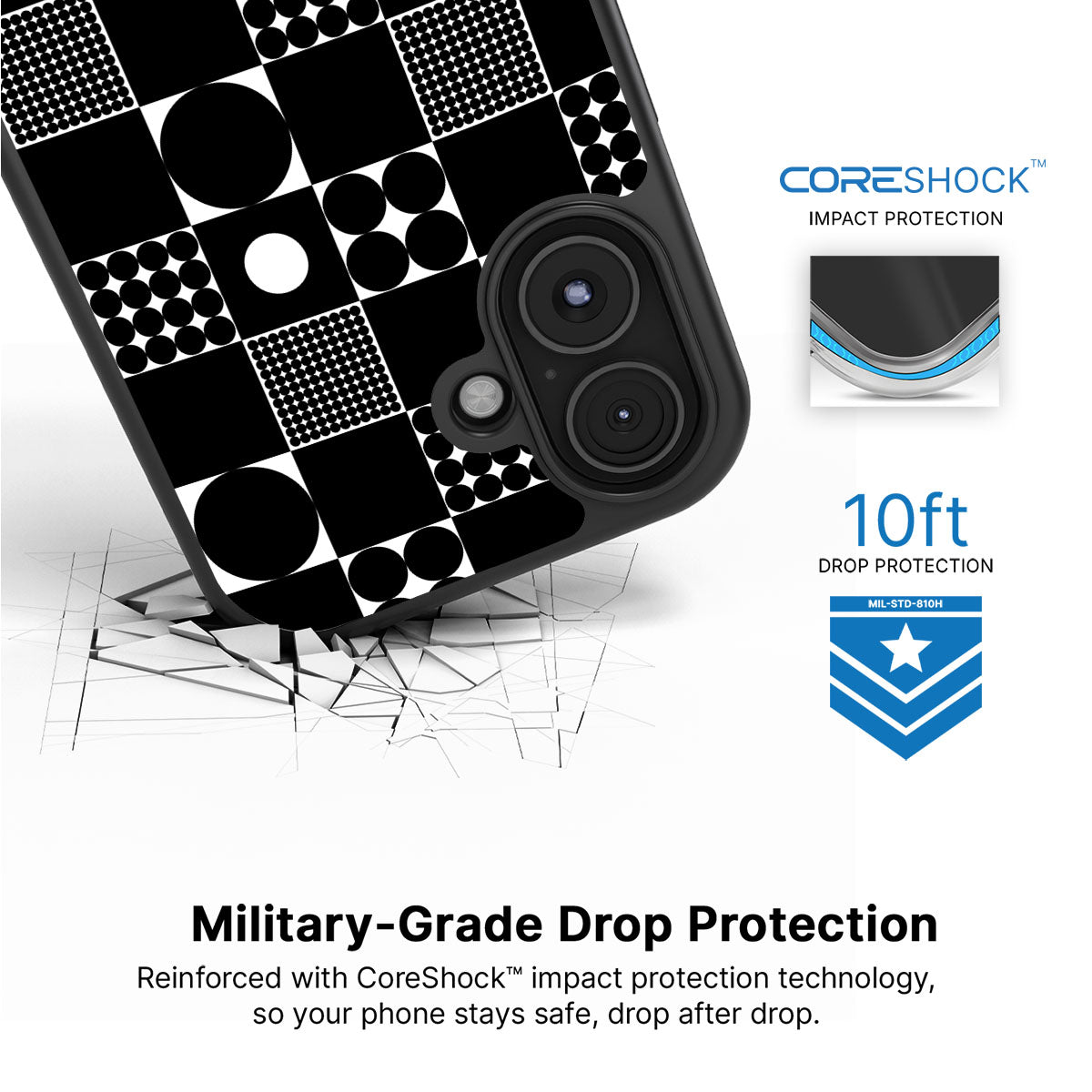 Grid and Orb - iPhone 17 Case #case type_core (magsafe), #case type_core (non magsafe)