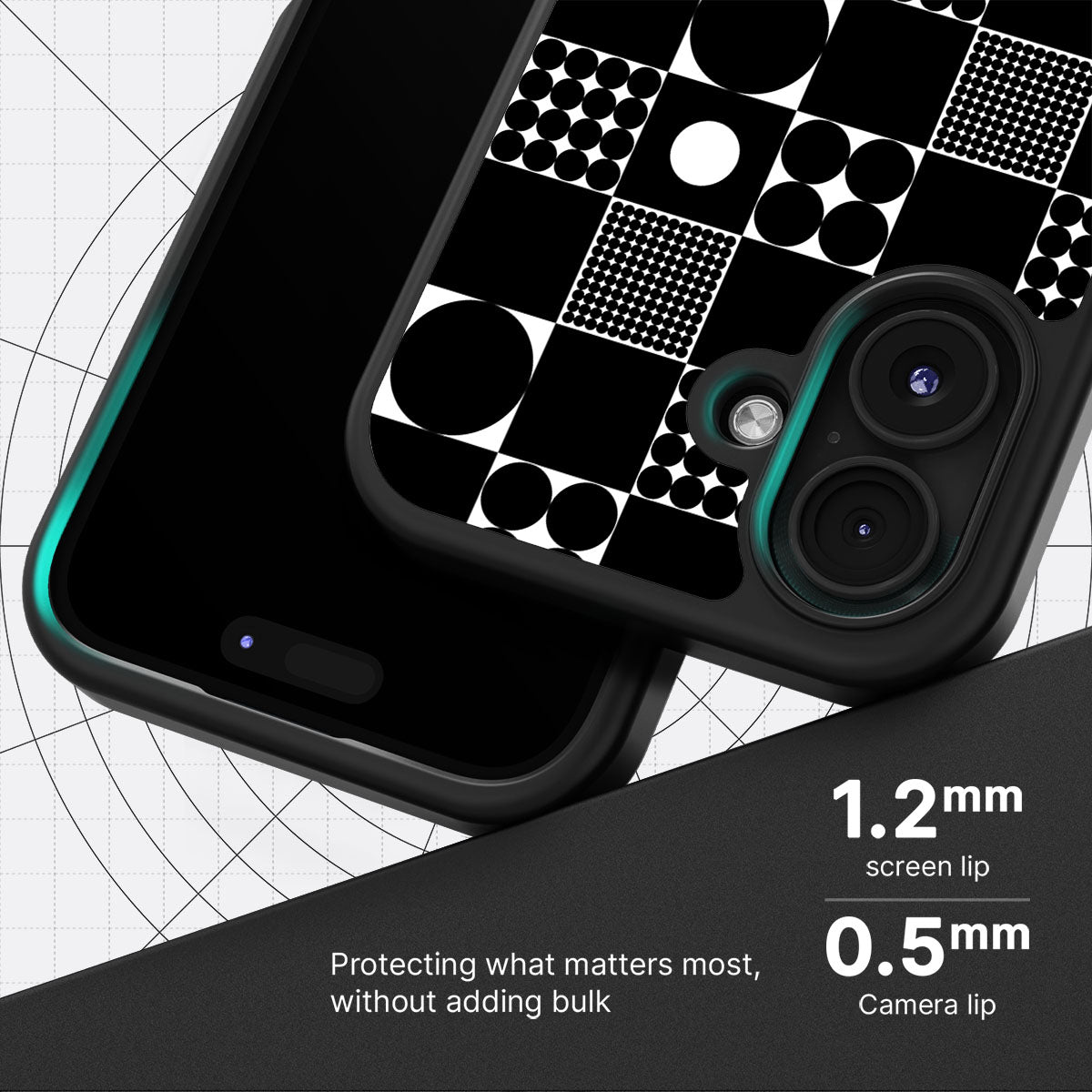 Grid and Orb - iPhone 17 Case #case type_core (magsafe), #case type_core (non magsafe)